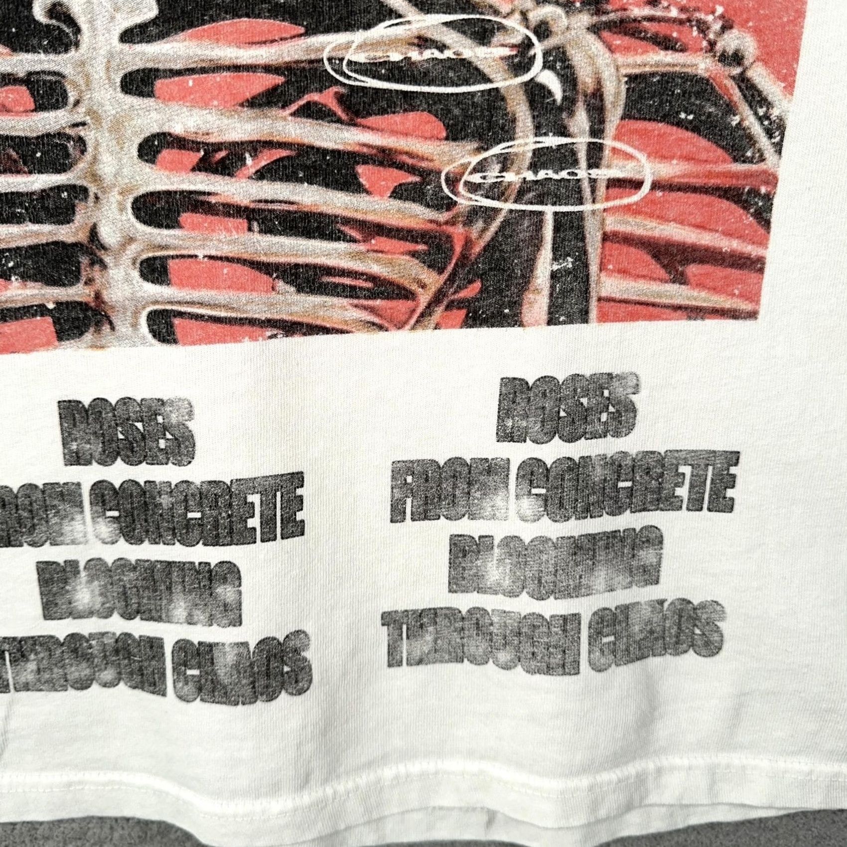 Vintage Civil Regime Shirt Mens 2XL White Crew Neck Graphic Tee Skeleton Skull Streetwear Gothic Relaxed Short Sleeve Size US XXL / EU 58 / 5 - 7 Thumbnail