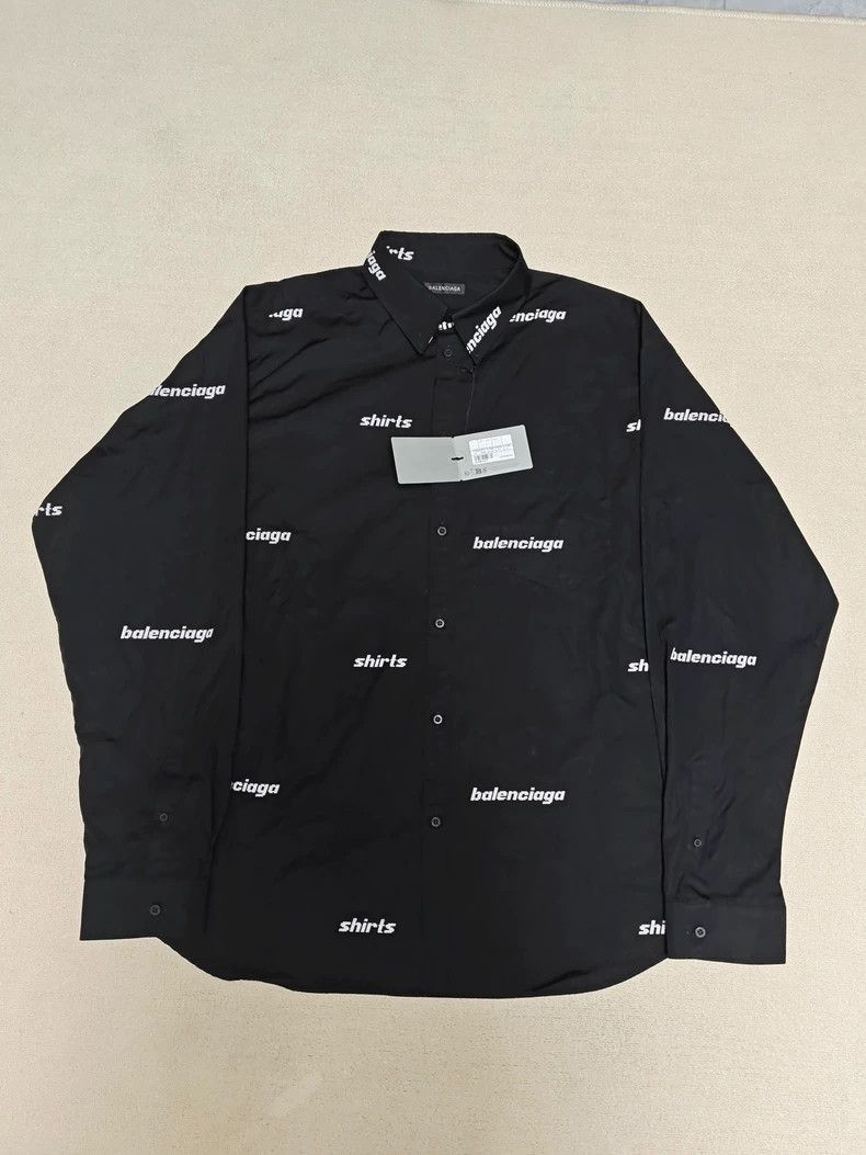 Balenciaga Balenciaga 23ss slogan logo long sleeved shirt-2506 Size US M / EU 48-50 / 2 - 1 Thumbnail