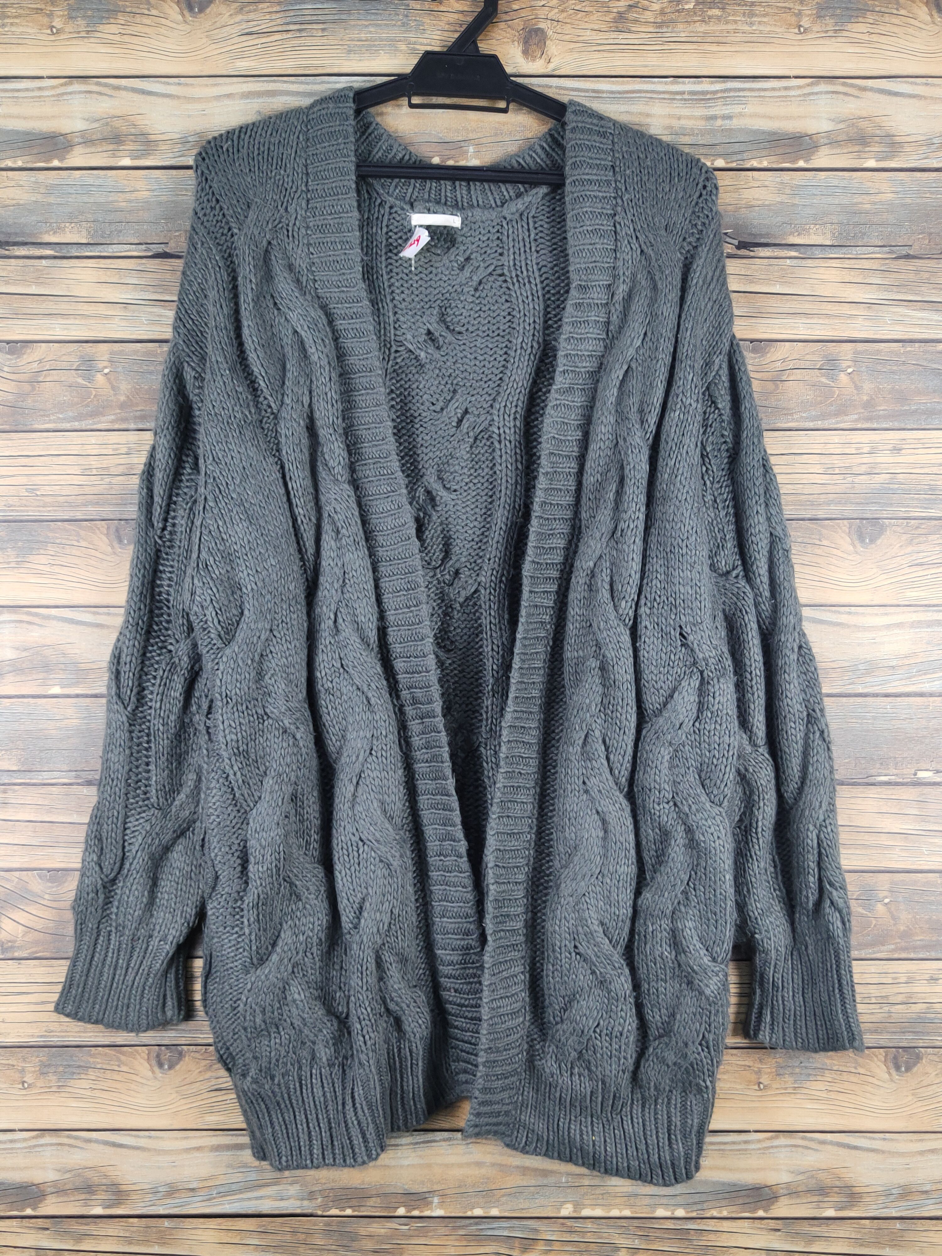 Aran Isles Knitwear GU Dark Gray Knitwear Cardigan #W1329 Size L / US 10 / IT 46 - 1 Thumbnail