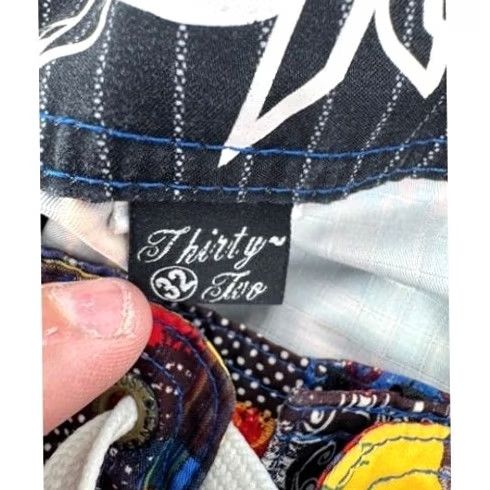 Vintage Lost Enterprises Board Shorts Mens 32 Y2K Multicolor Patchwork Graphic Surf, Men's — image 5 of 6