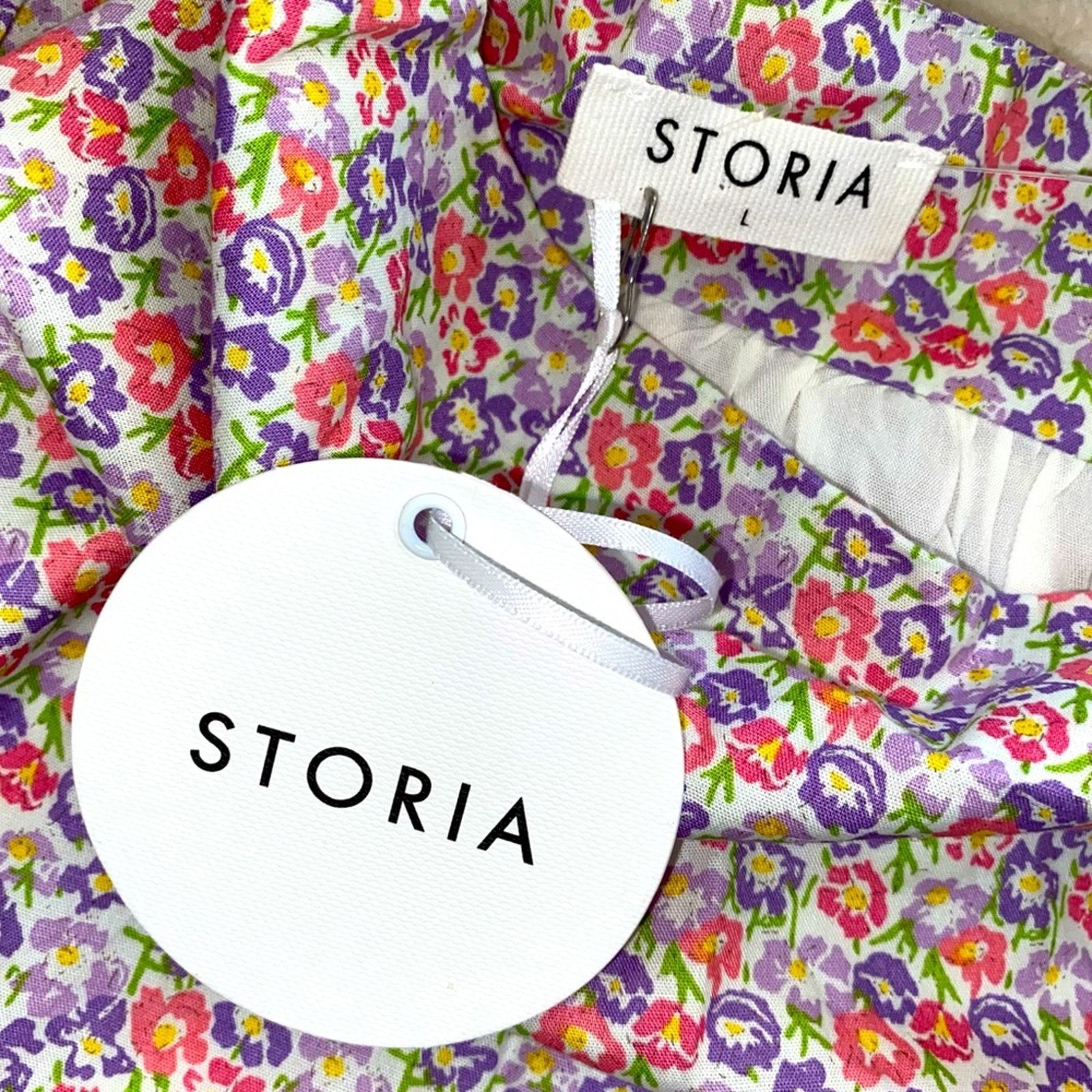 Anthropologie NEW NWT STORIA puff sleeve liberty babydoll dress LG Size L / US 10 / IT 46 - 4 Thumbnail