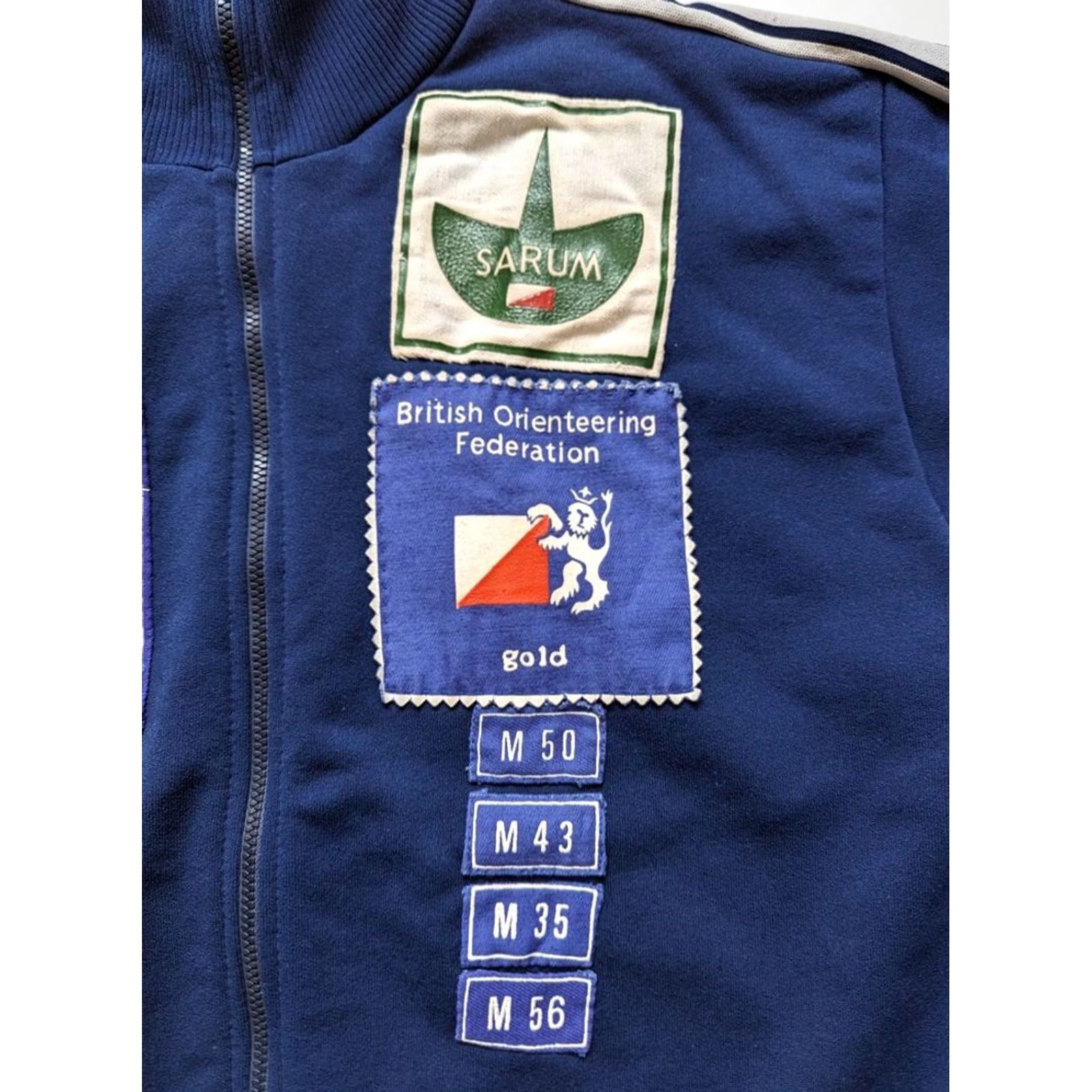 Vintage Rare Vintage British Orienteering Federation jacket 70s zip blue Mens 42 Polyester Jacket Size US XS / EU 42 / 0 - 2 Thumbnail