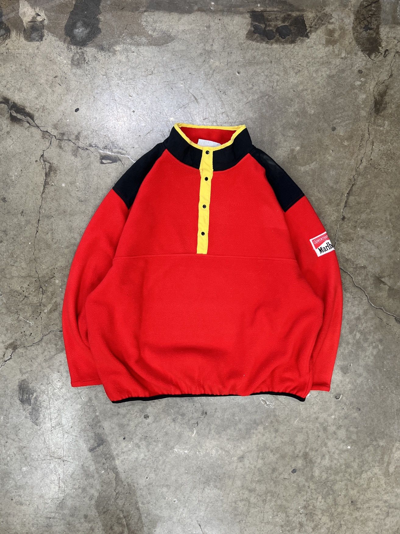 Marlboro Vintage Marlboro Quarter Button Fleece Pullover Large Size US L / EU 52-54 / 3 - 2 Thumbnail