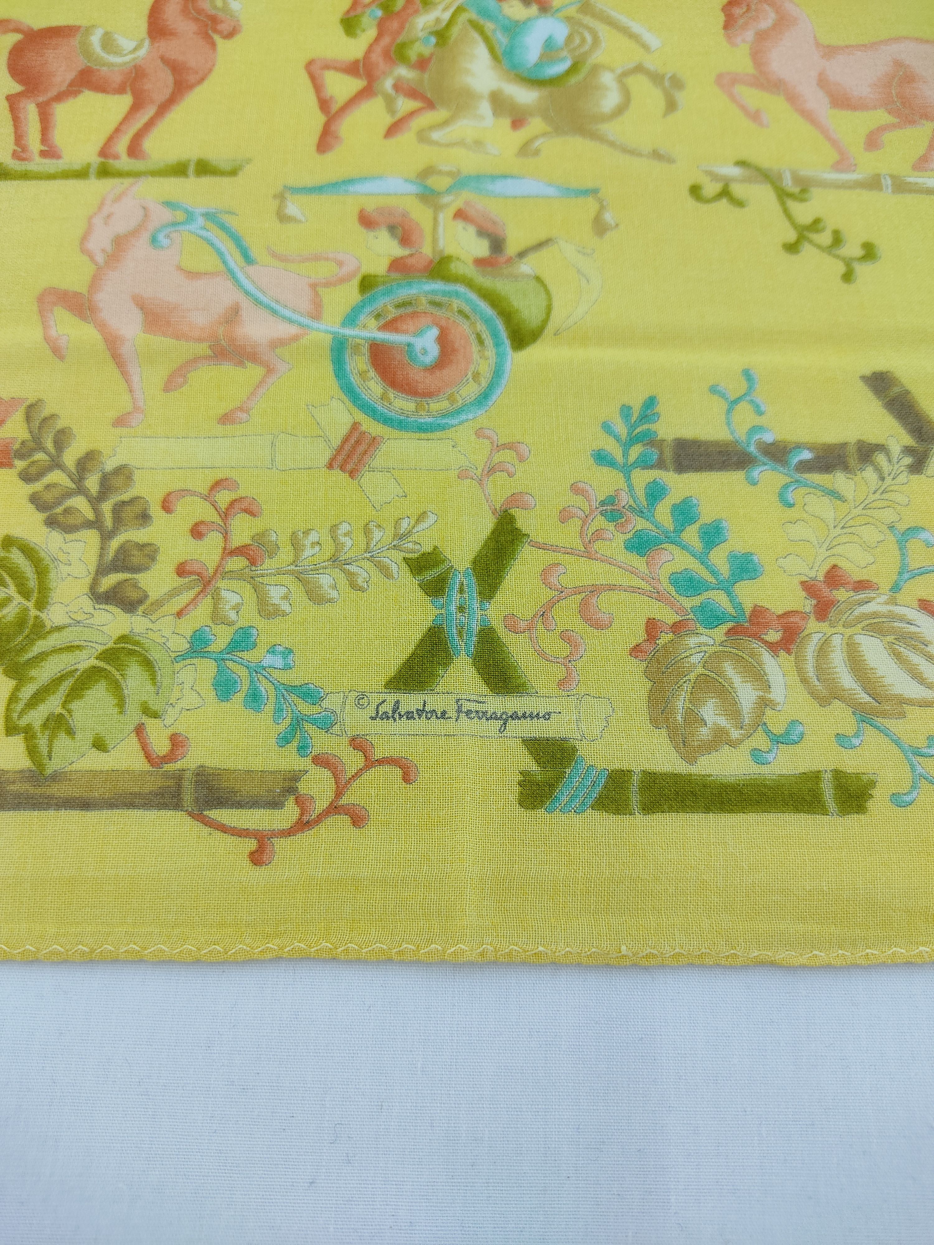 Salvatore Ferragamo Vintage Salvatore Ferragamo Handkerchief / Neckwear /Bandana Size ONE SIZE - 5 Thumbnail