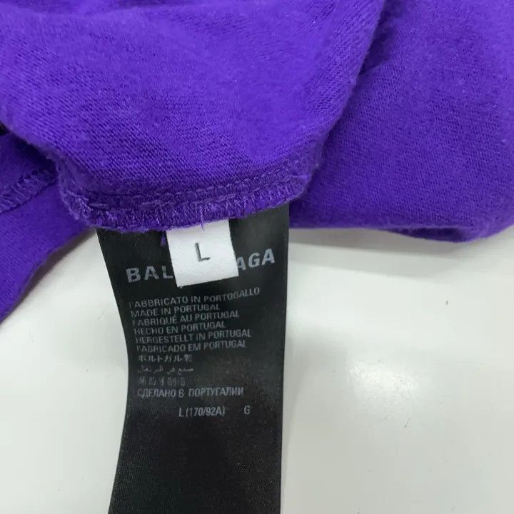 Balenciaga Balenciaga Logo T-Shirt in Purple for Women 0079-2507 Size L / US 10 / IT 46 - 4 Thumbnail