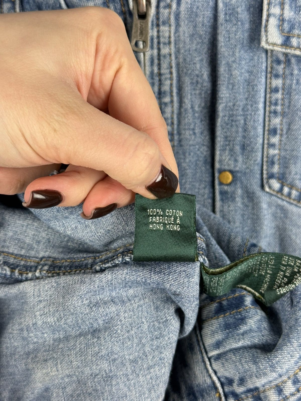Ralph Lauren Ralph Lauren Jeans Co Vintage Denim Full Zip Western Jacket Size L / US 10 / IT 46 - 15 Thumbnail