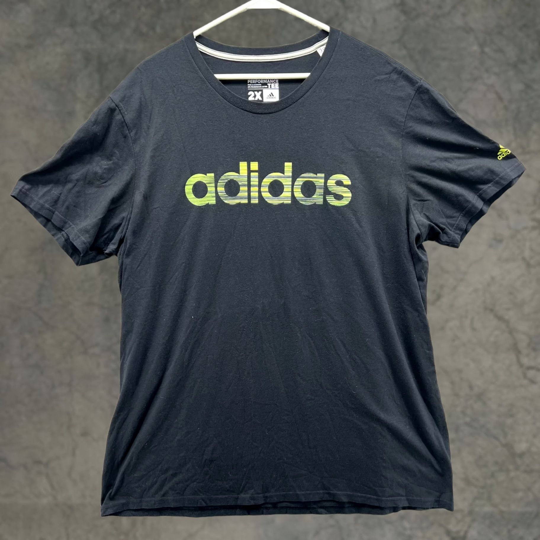 Adidas Adidas Shirt Mens 2X Black Crewneck The Go Tee Performance Cotton Short Sleeve T-Shirt Size US XXL / EU 58 / 5 - 1 Thumbnail