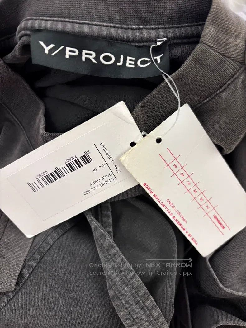 Y/Project Y/Project 36 Dark gray irregular lace-up dress Size S / US 4 / IT 40 - 4 Thumbnail