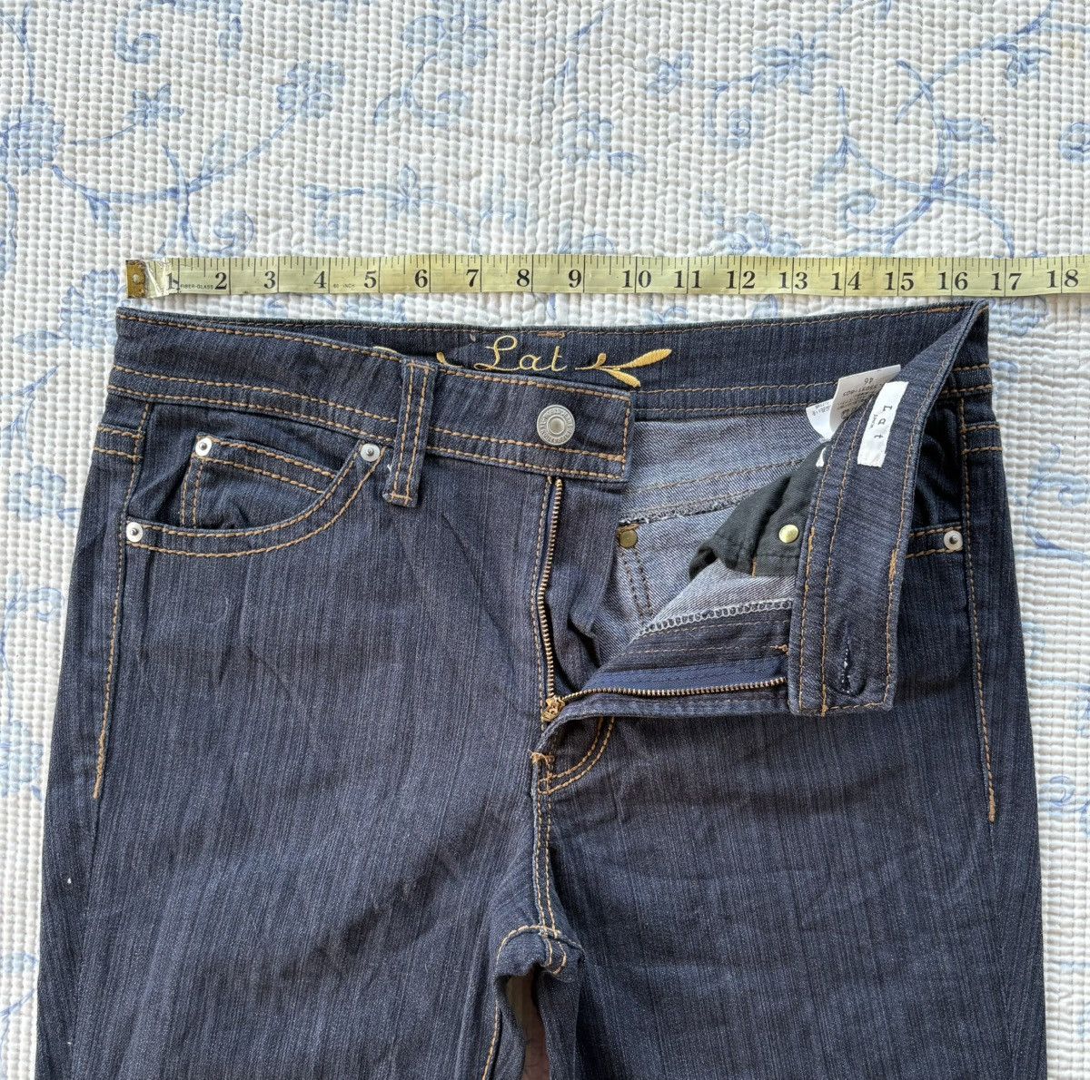 Other Lat International World Jeans Streetwear Flared Denim Size US 33 - 3 Thumbnail