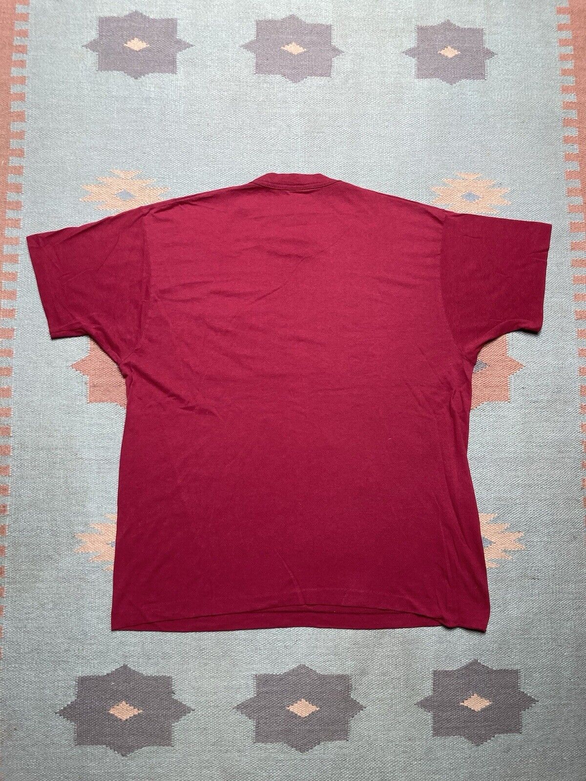 Fruit Of The Loom × Vintage VTG 80s pocket t shirt blank maroon fruit of the loom 3XL Size US XXL / EU 58 / 5 - 6 Thumbnail