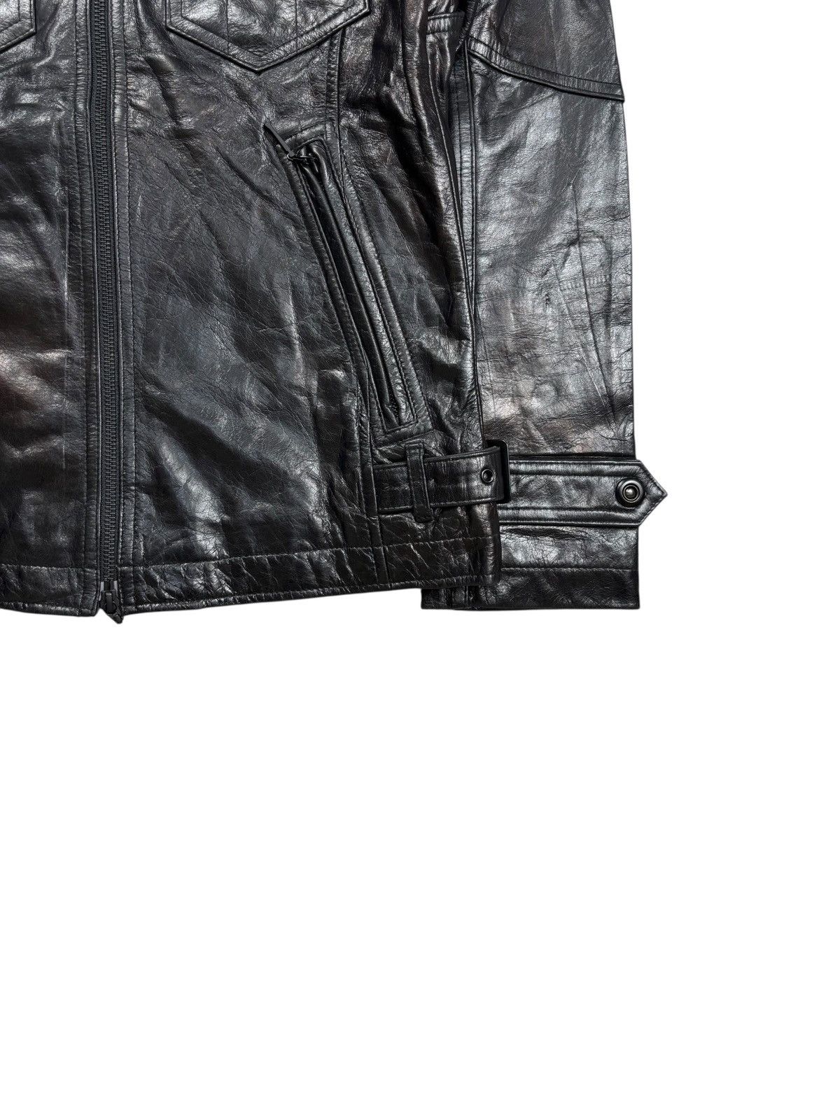 Ekam 2000s Atelier Sab - Rider Burned Leather Jacket Size US M / EU 48-50 / 2 - 12 Thumbnail