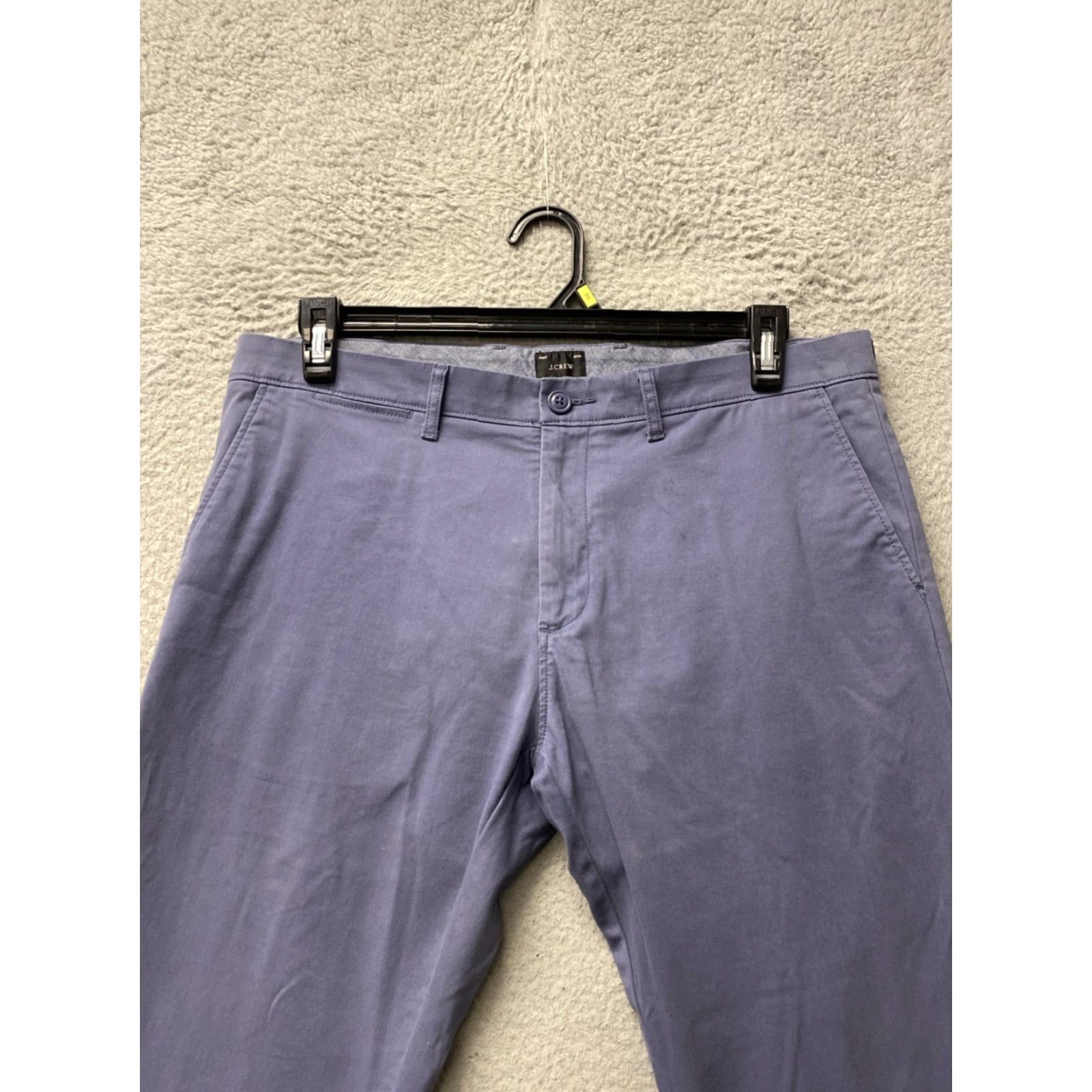 J.Crew J.CREW Chino Pants Men’s 34x32 Periwinkle Slim Straight Flat Front Zip Pockets Casual Cotton 32" Inseam Size US 34 / EU 50 - 2 Thumbnail