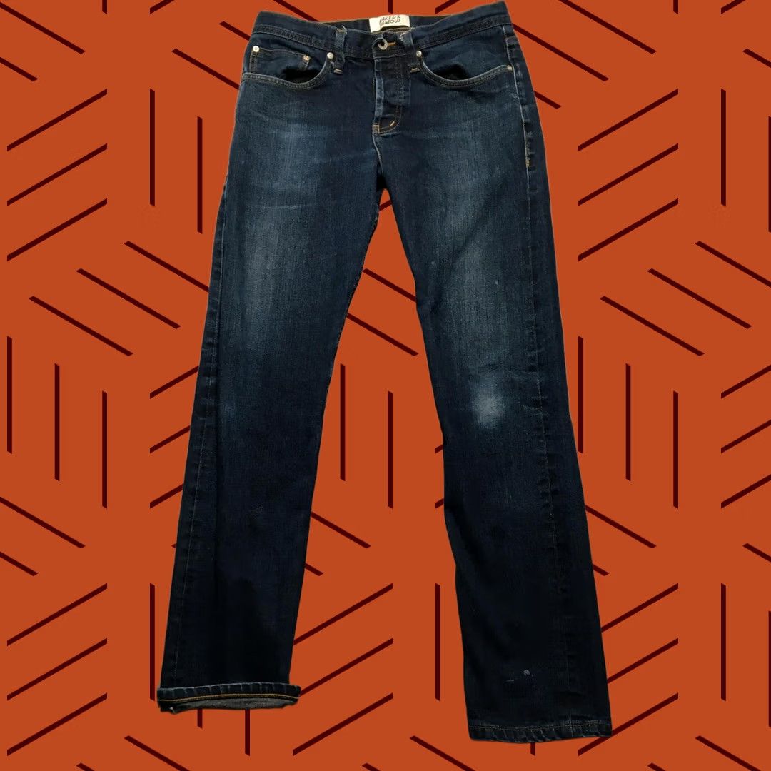 Vintage Naked & Famous Weird Guy Jeans Mens 32x32 Blue Stretch Selvedge Denim Pants Size US 32 / EU 48 - 1 Thumbnail