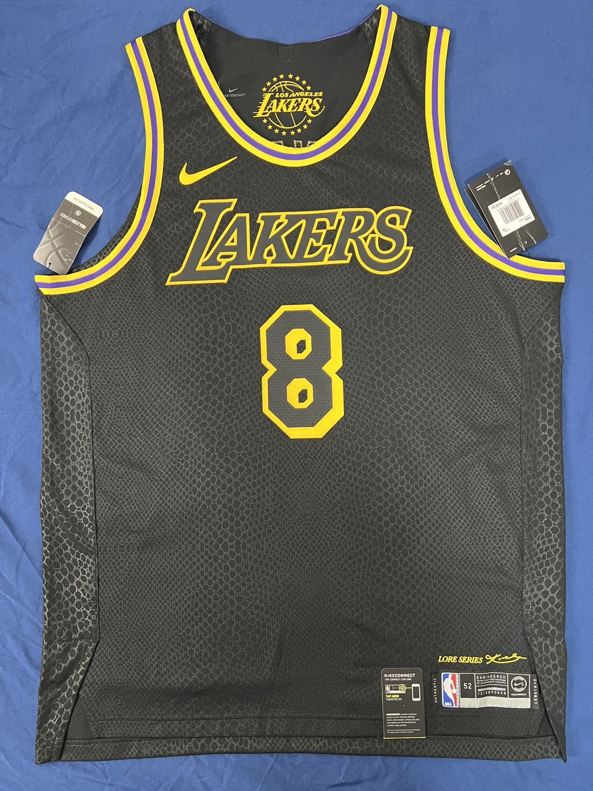 image of Nike Kobe Bryant Lakers Authentic Lore Series Black Mamba, Men's (Size XL)