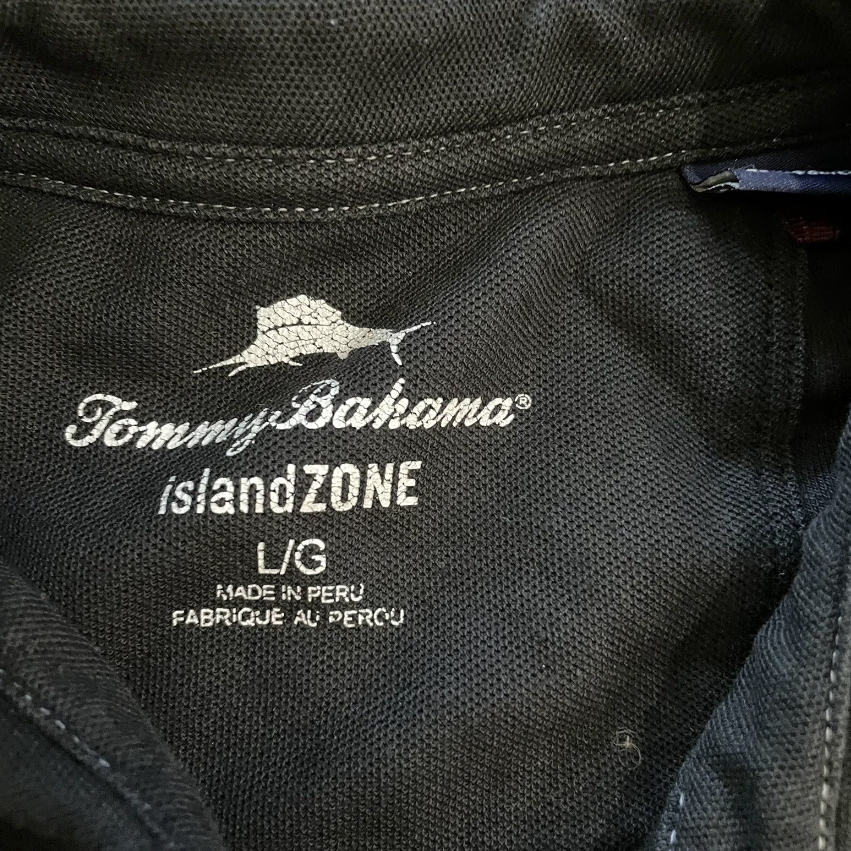Tommy Bahama TommyBahama IslandZone Polo Shirt Mens Size L Black Pima Cotton Blend Shirt Size US L / EU 52-54 / 3 - 4 Thumbnail