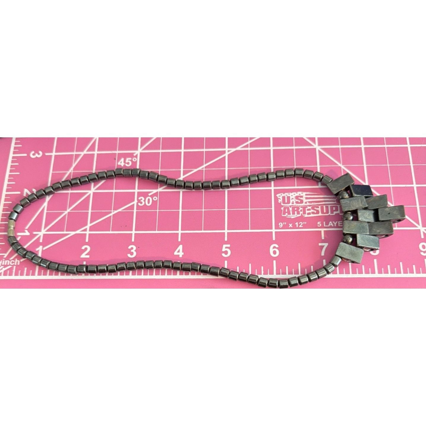 Other Vintage Hematite Bib Necklace Articulated Reverse Triangle S Size ONE SIZE - 5 Thumbnail