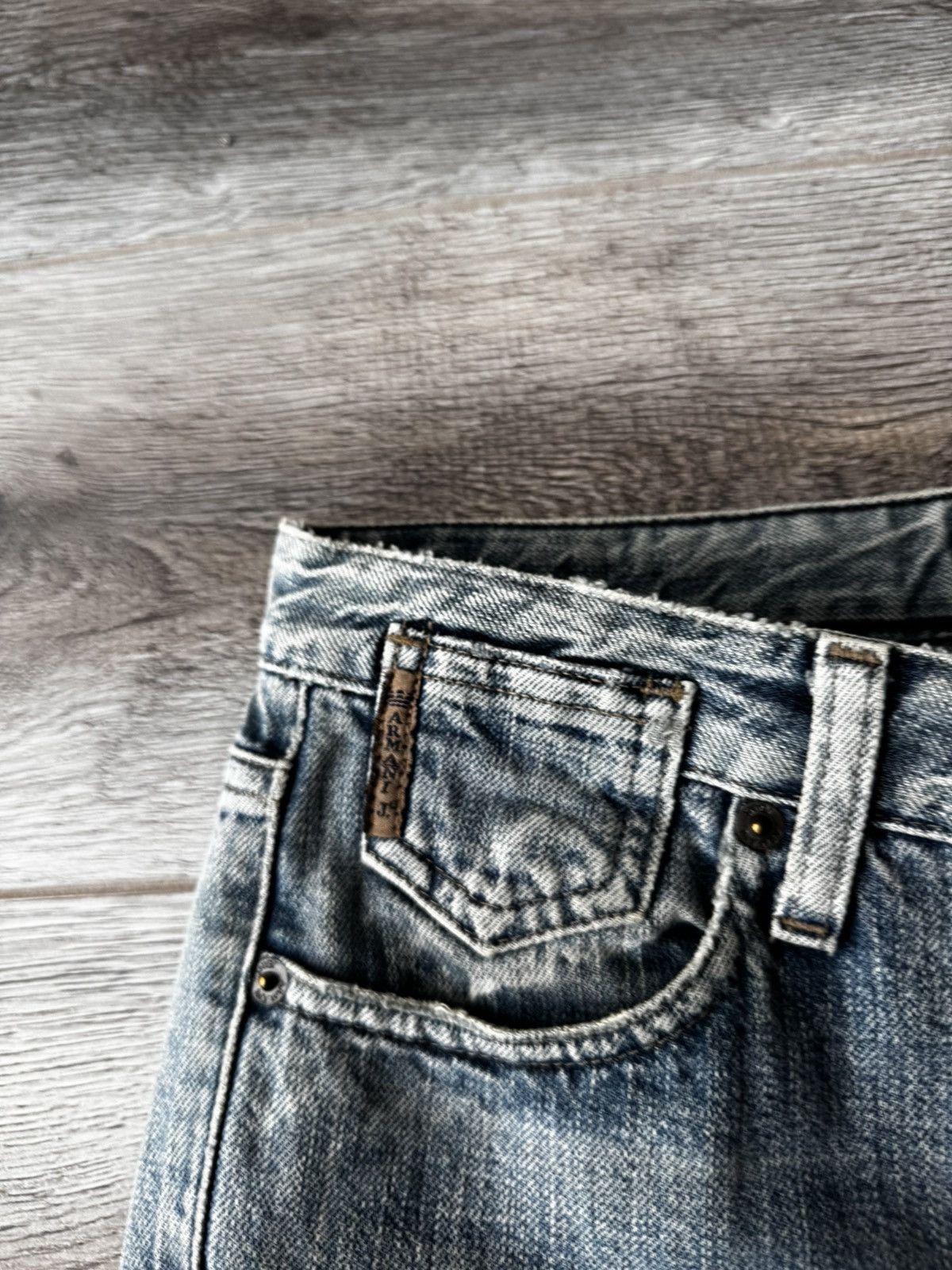 Armani Vintage Armani Jeans Y2k Bootcut Distressed Womens Jeans Size 27" / US 4 / IT 40 - 11 Thumbnail