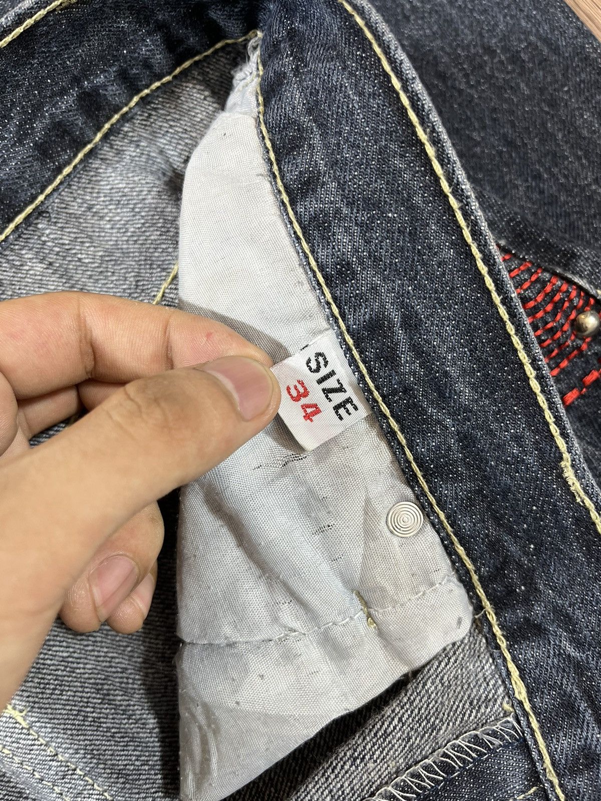 Beauty Beast Vintage Y2K Embroidered Flared Denim Jeans Size US 34 / EU 50 - 8 Thumbnail