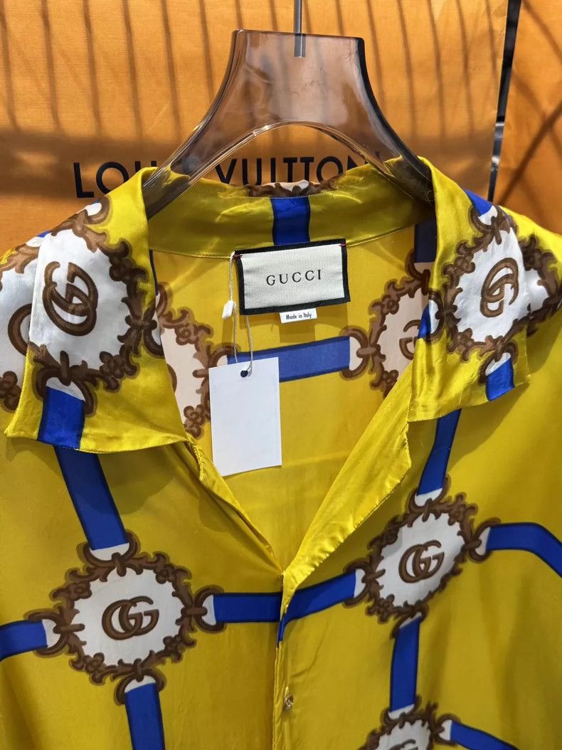 Gucci Gucci Mulberry silk classic double G pattern short-sleeved Size US S / EU 44-46 / 1 - 2 Thumbnail