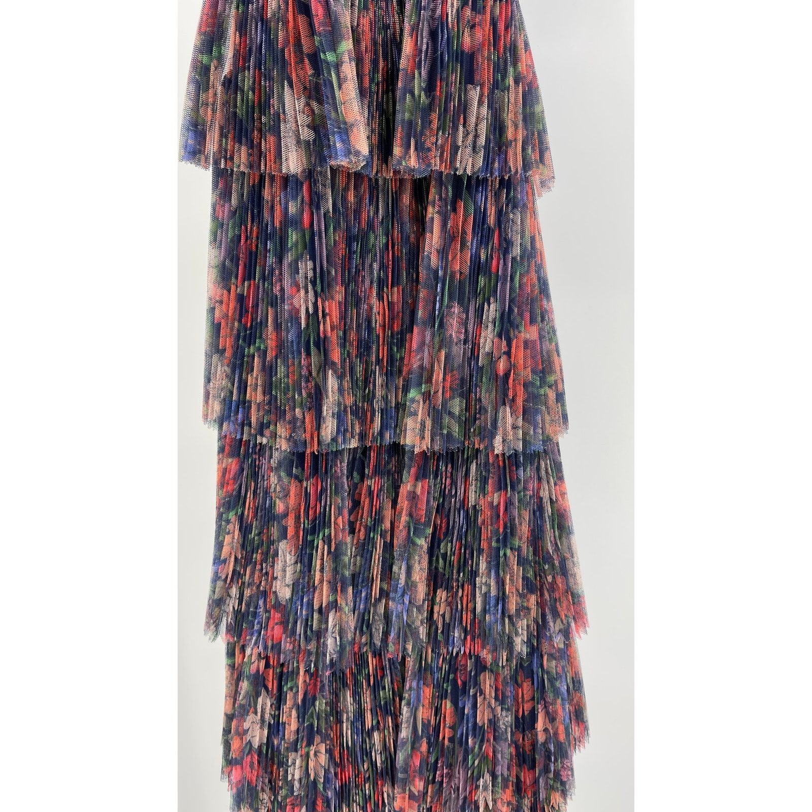 Hutch Hutch | NWT Rosey Gown Navy Tropical Garden Tulle Maxi 0 Size XS / US 0-2 / IT 36-38 - 13 Thumbnail