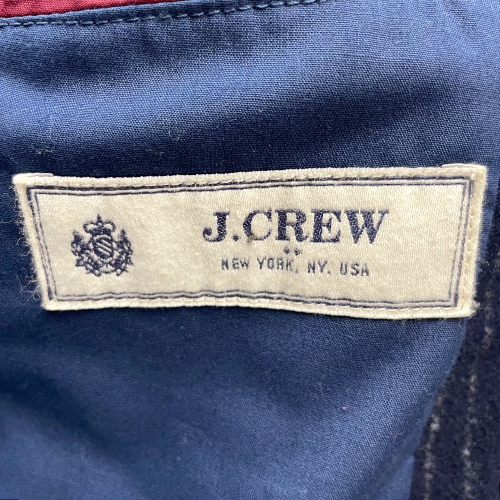 J.Crew J.Crew Blazer Men’s 100% Wool Thick Flannel Navy Railroad Stripe 2-Button 44R Jacket/Coat Regular Adult Mens Size 44R - 5 Thumbnail