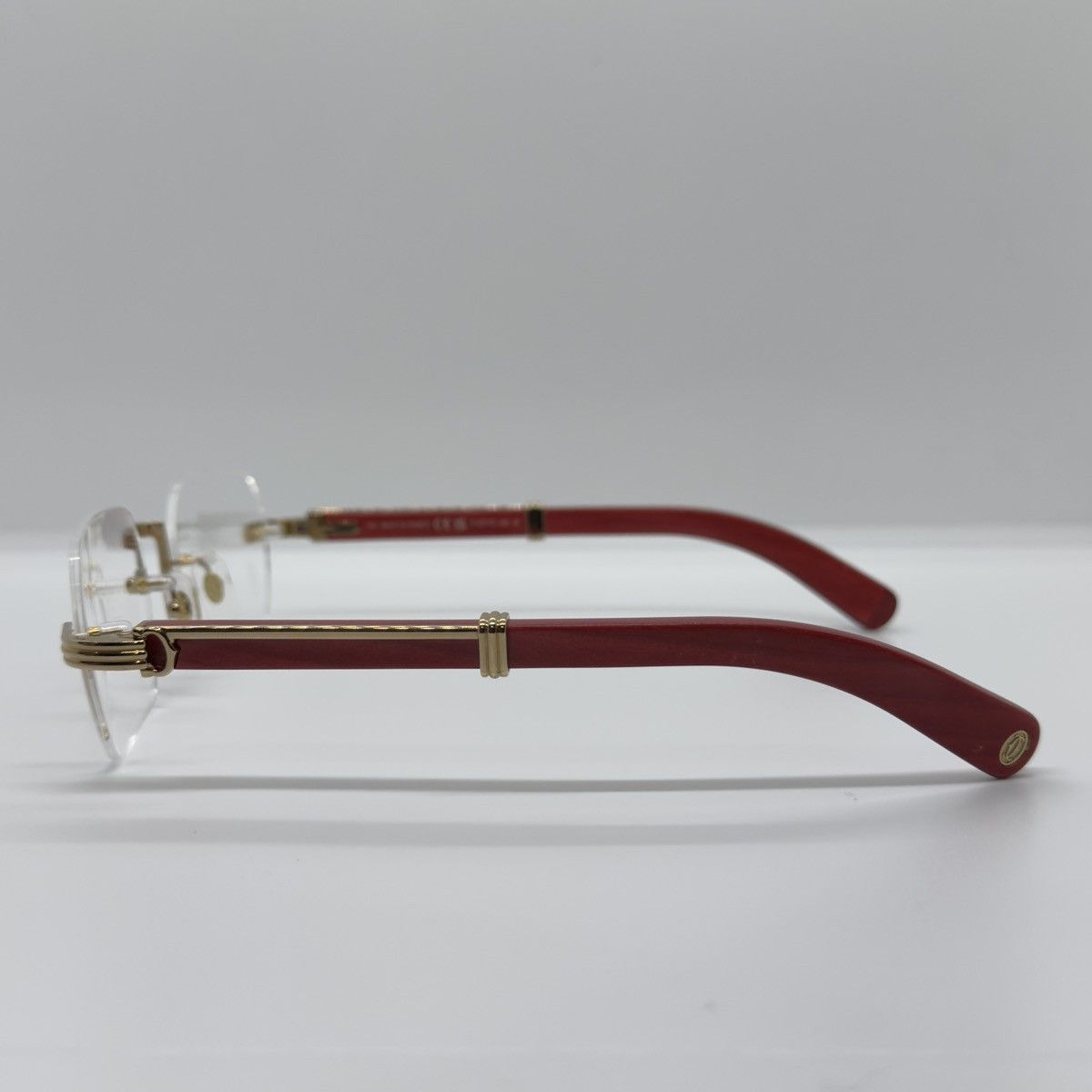 Cartier Cartier Red Wood Gold Glasses Size ONE SIZE - 2 Thumbnail