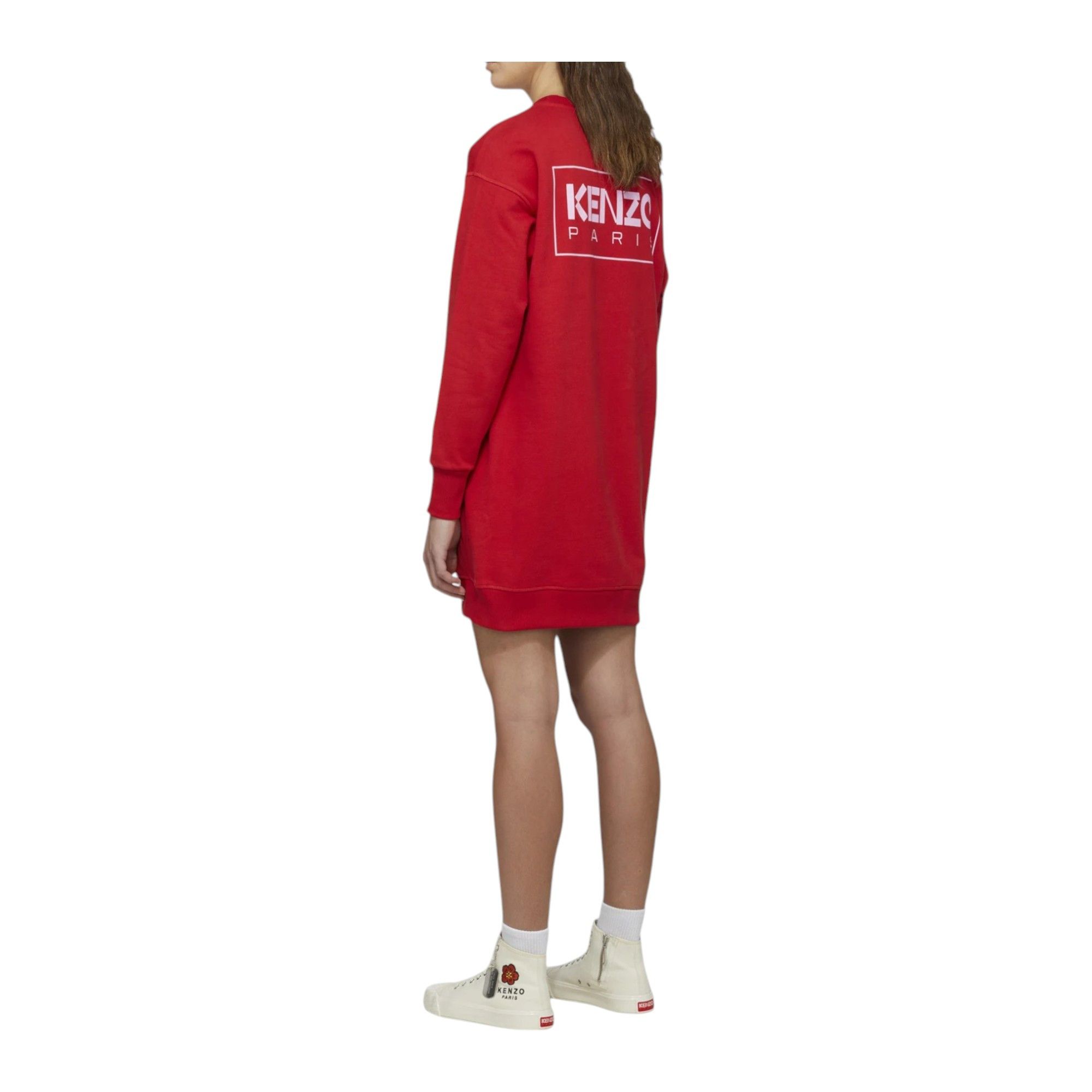 Kenzo Kenzo Red Logo Sweater Dress Size M / US 6-8 / IT 42-44 - 5 Thumbnail