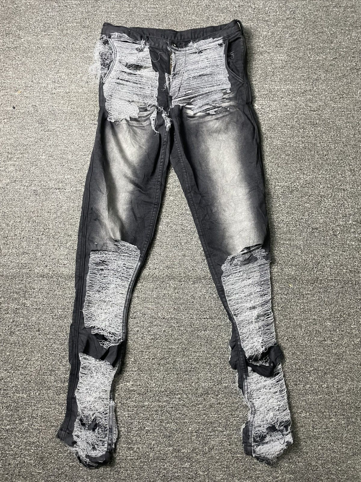 Vintage × semanticdesign SEMANTIC DESIGN Distressed Denim Ripped Jeans (101( Size US 28 / EU 44 - 1 Thumbnail
