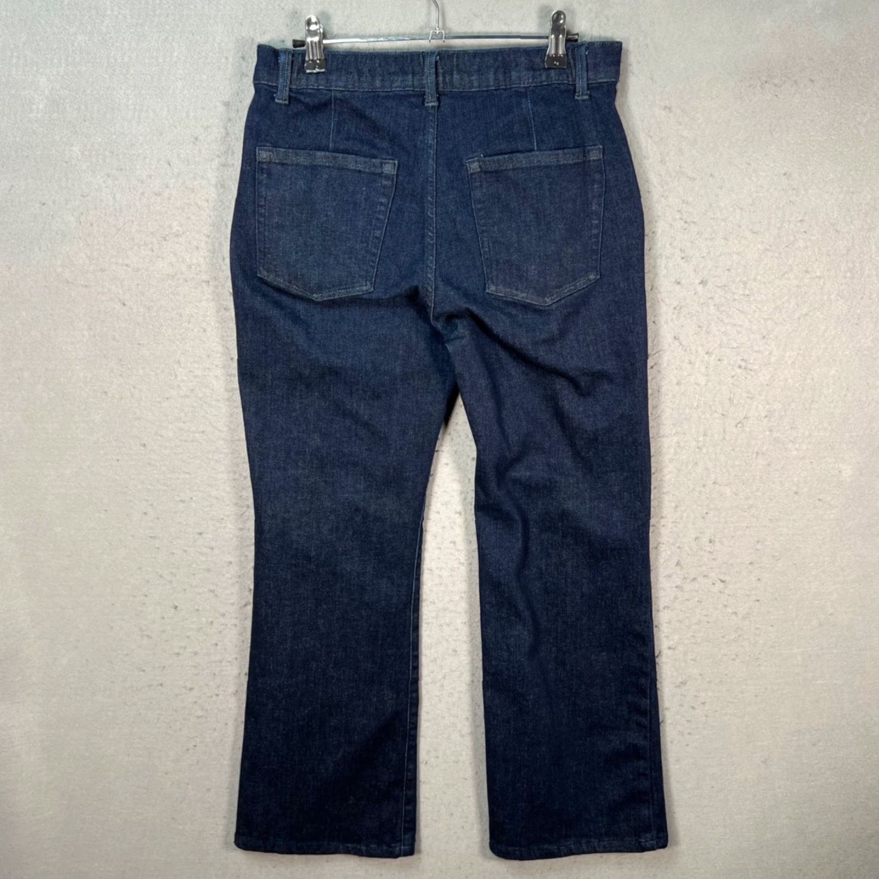 Uniqlo Uniqlo Womens Jeans Denim Dark Blue Stretch Straight Leg 27 27in Inseam Size 27 Regular Mid Rise Blue Women Jeans Straight N/A Size 28" / US 6 / IT 42 - 2 Thumbnail
