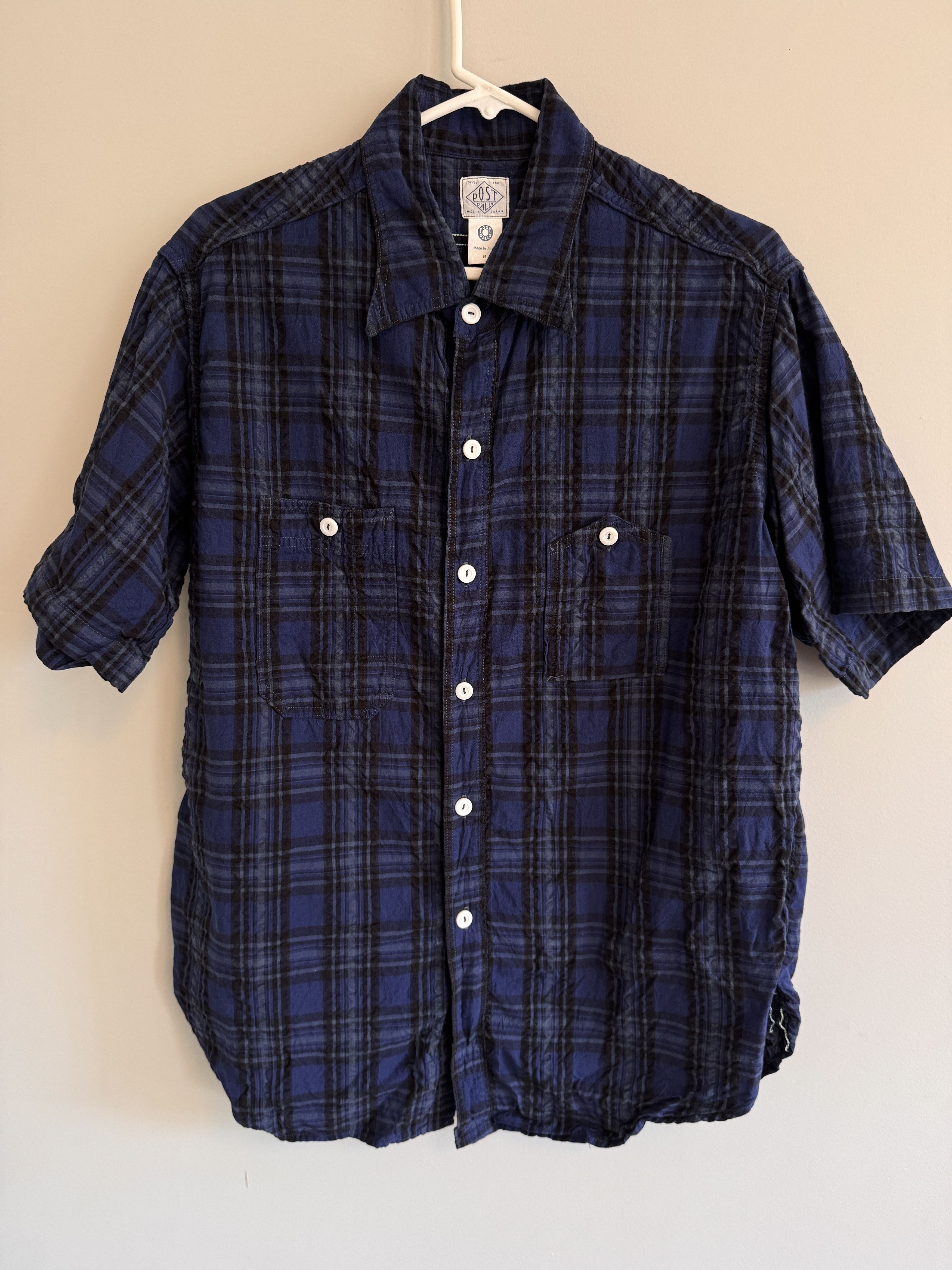 No.6 Seersucker Work Shirt - Blue Plaid