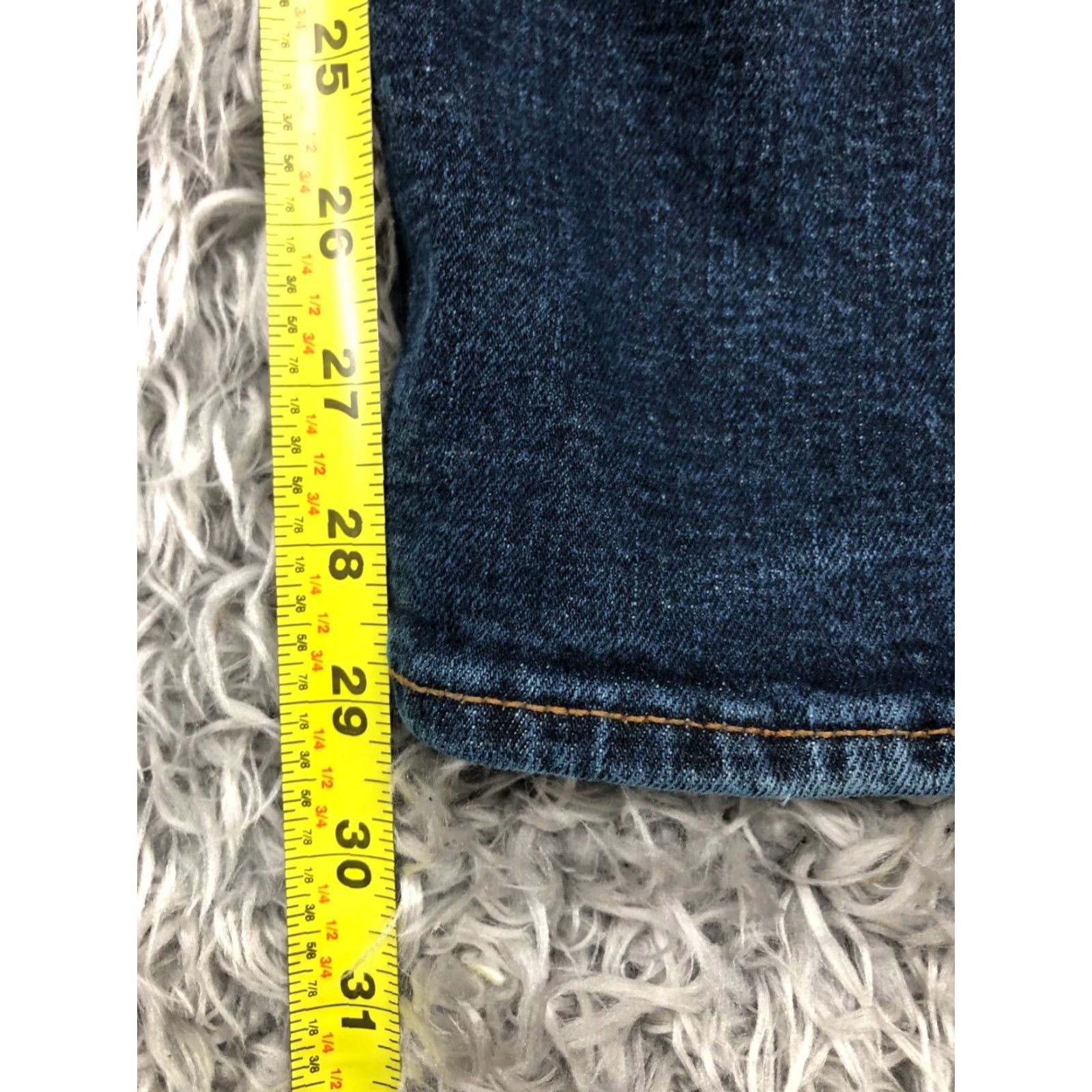 Old Navy Old Navy Slim Straight Jeans Mens 36x32 Blue Dark Wash Denim 5-Pocket Straight Slim Waist 36 Mens Jeans Size US 36 / EU 52 - 3 Thumbnail