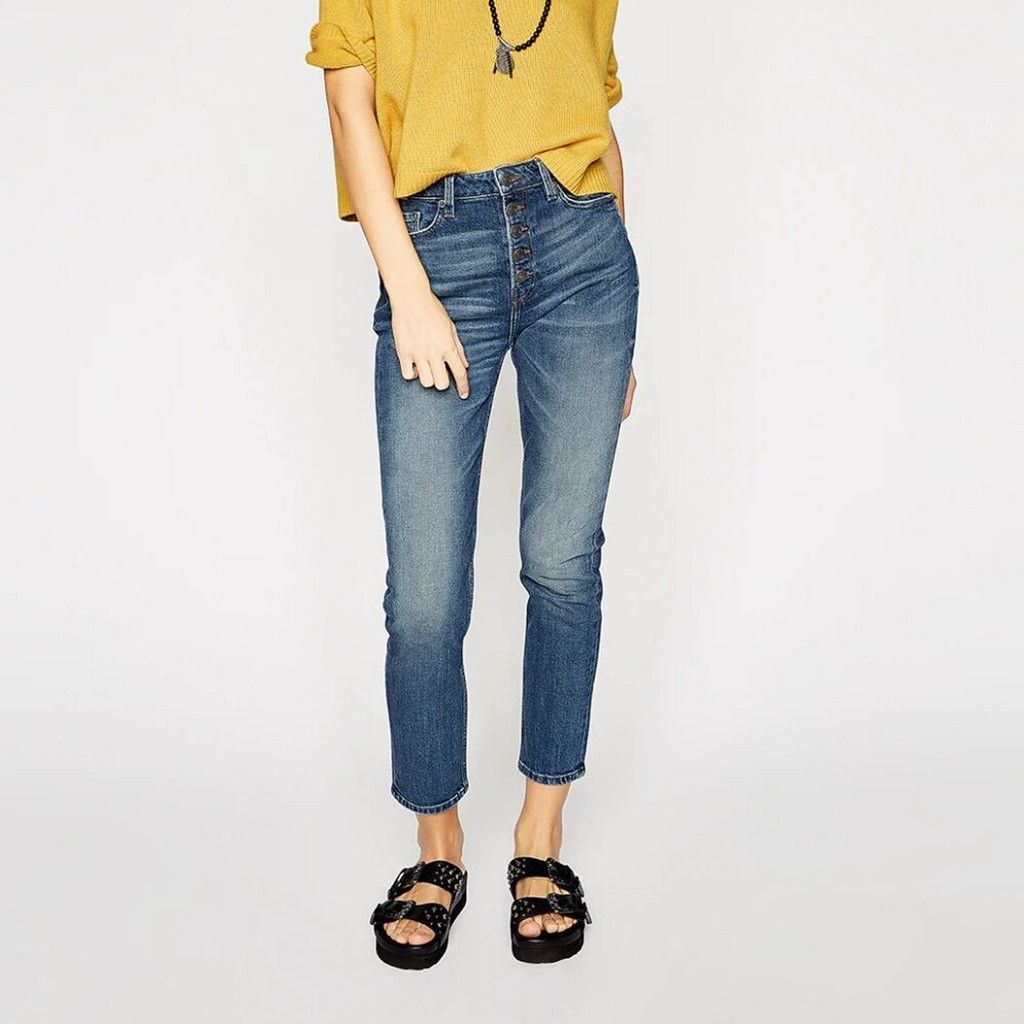 The Kooples THE KOOPLES Lizy High-Rise Slim Whiskered Straight Leg Jeans Size 28" / US 6 / IT 42 - 1 Thumbnail