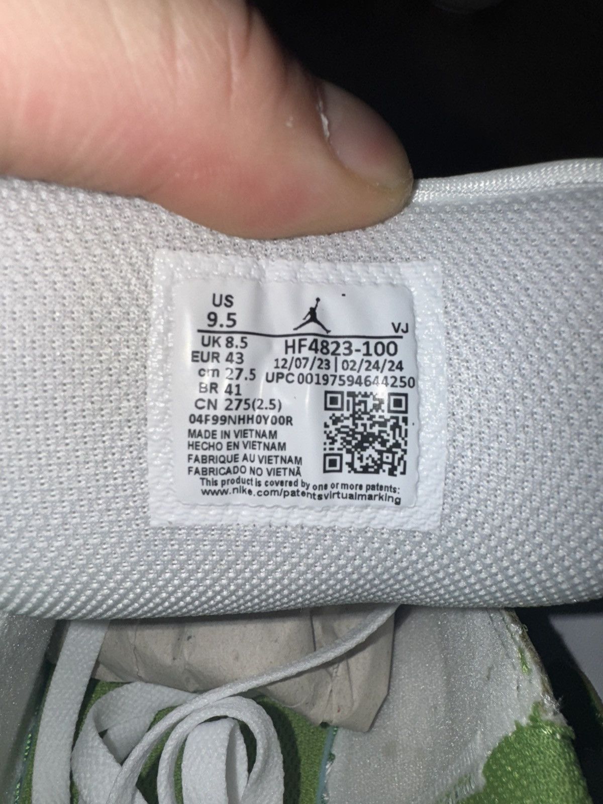 Jordan Brand × Nike Jordan 1 Low SE Chlorophyll Size US 9.5 / EU 42-43 - 9 Thumbnail