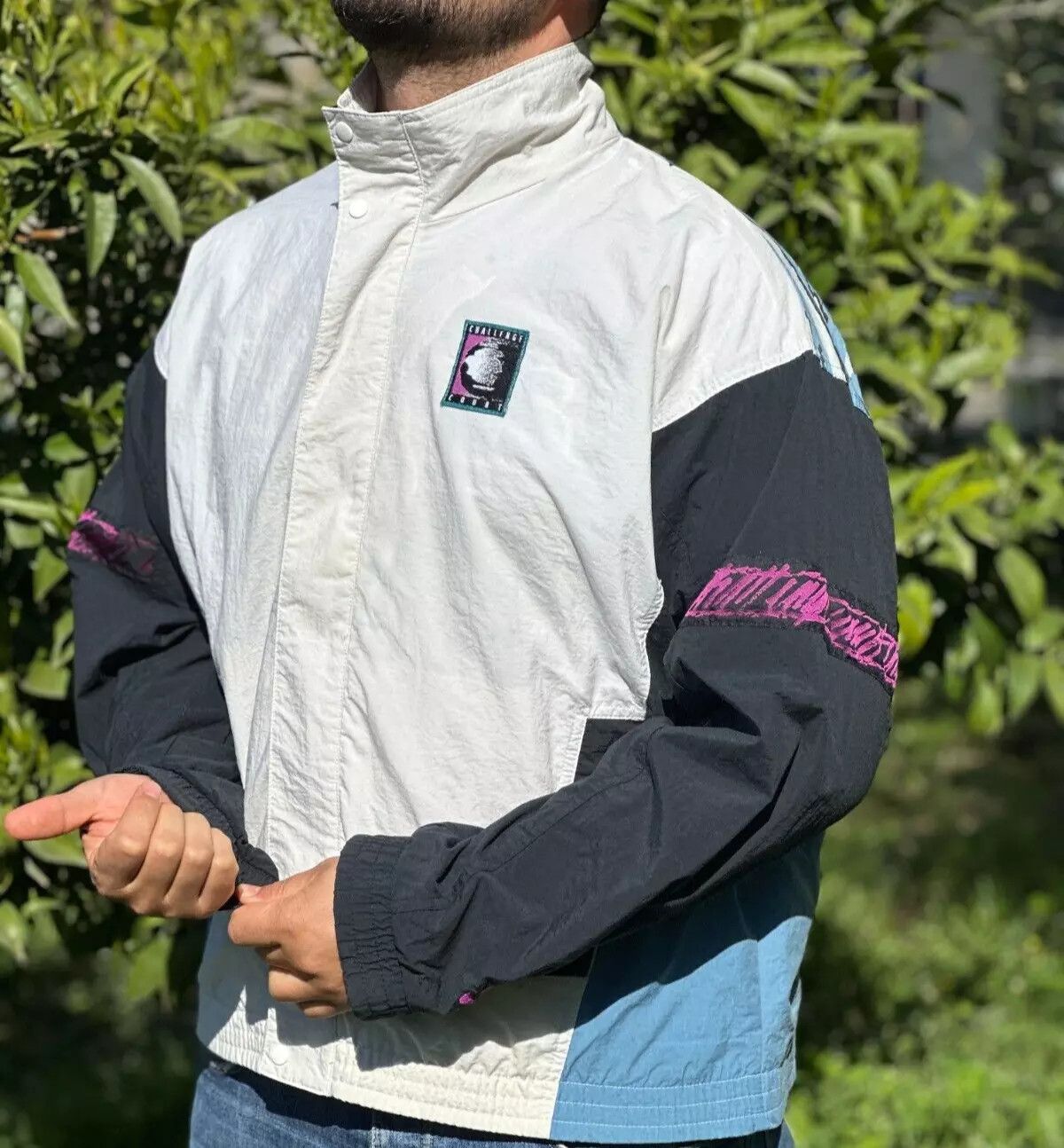 Nike Archive 90's Nike Challenge Court Windbreaker Size L Swoosh Size US L / EU 52-54 / 3 - 18 Thumbnail