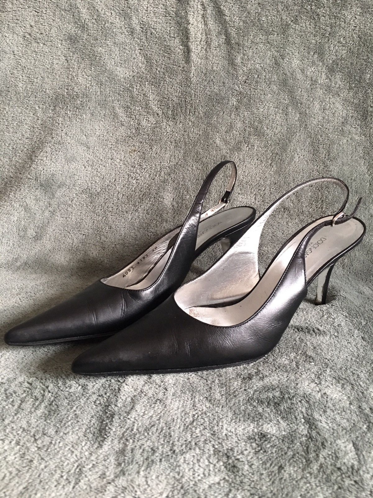 Dolce & Gabbana Dolce & Gabbana Black Leather Sling Heels Pumps EU 38 Size US 8 / IT 38 - 2 Thumbnail