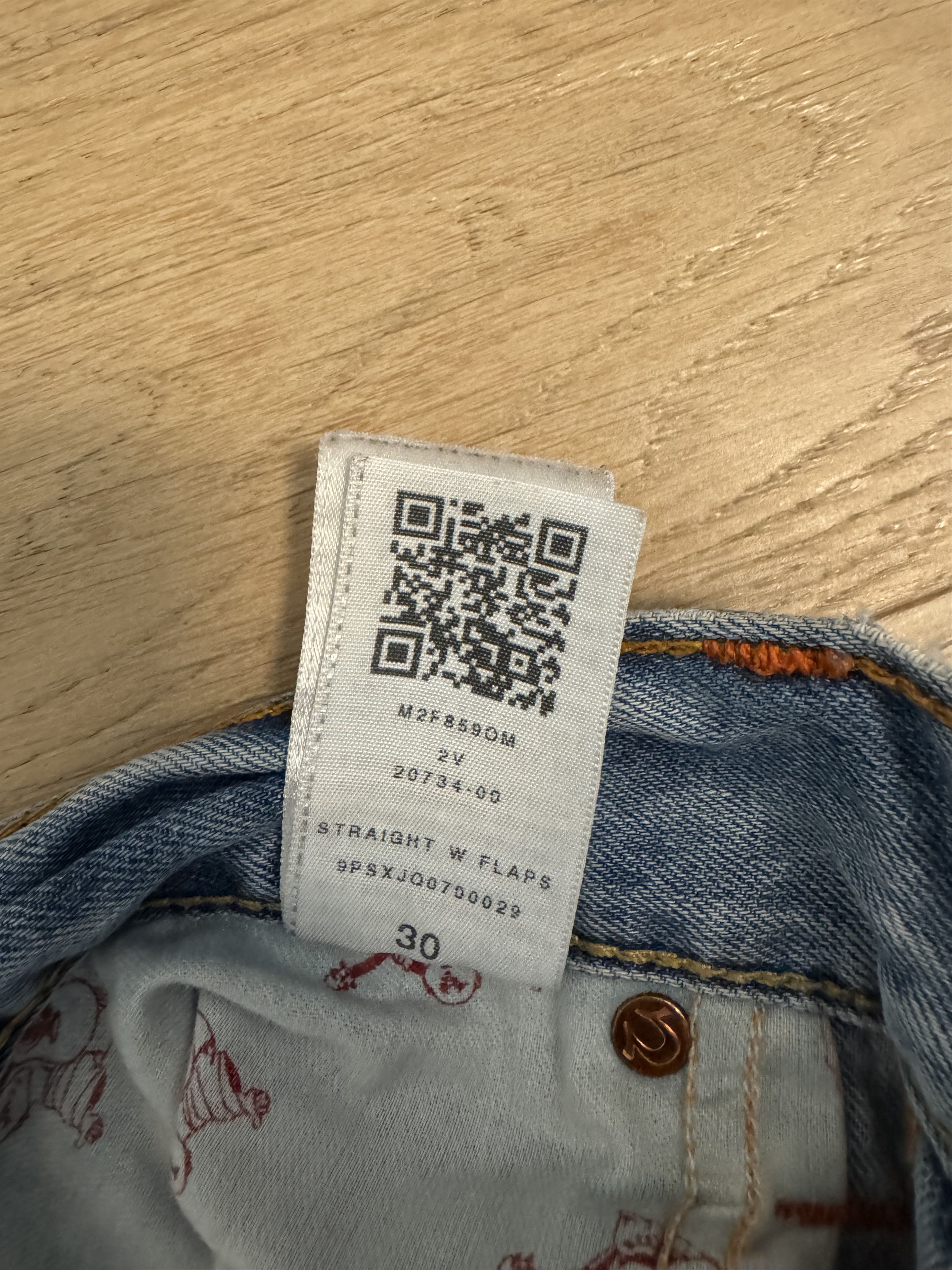 True Religion Hand Picked Straight Mens Jean Size US 31 - 3 Thumbnail