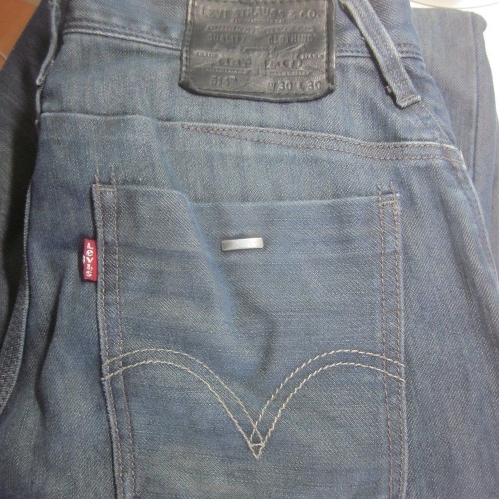 Levi's Levis 514 Slim Straight 30 X 30 Button Fly - Leather Trim o Size US 30 / EU 46 - 3 Thumbnail
