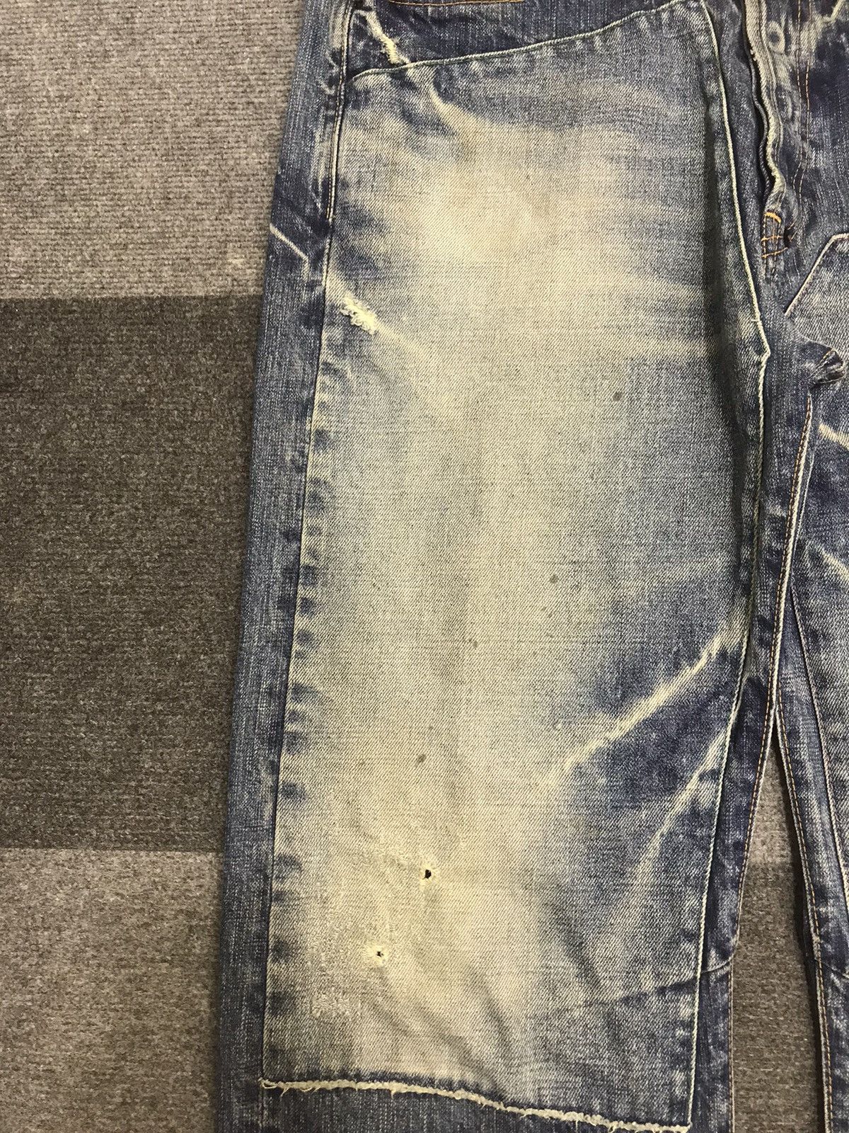 Prps 💥DOUBLE KNEE BAGGY💥Archival Prps Baggy Distressed Denim F279 Size US 32 / EU 48 - 7 Thumbnail