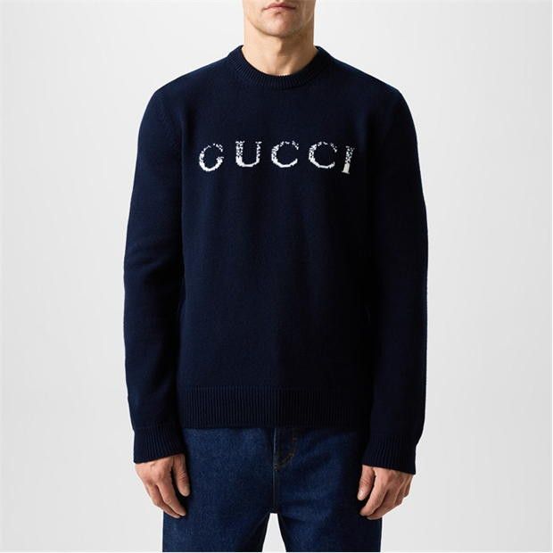 Gucci GUCCI Intarsia Logo Jumper Size US M / EU 48-50 / 2 - 2 Thumbnail