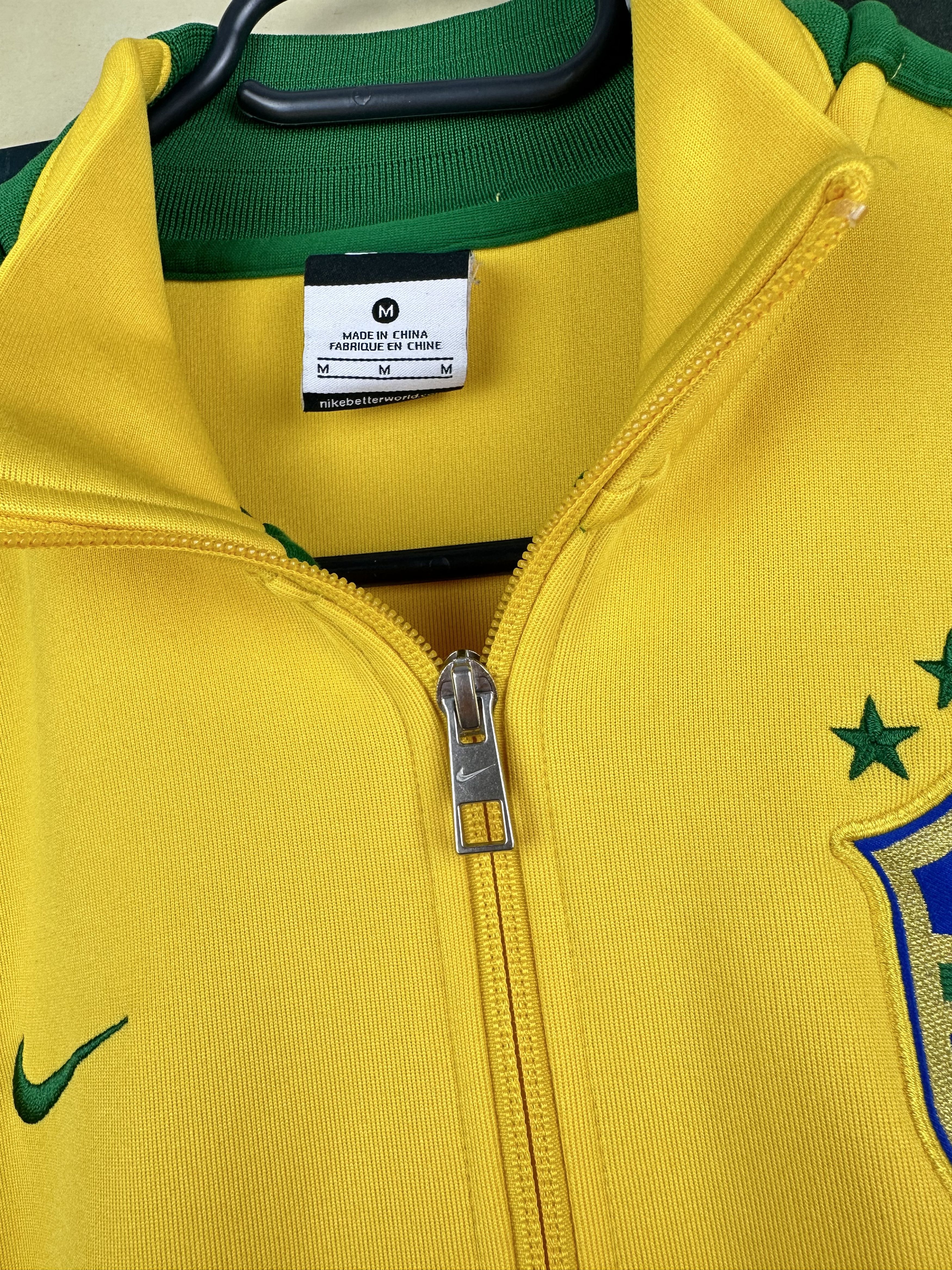 Nike Nike Brazil Football Jacket Track Top Soccer Rare Yellow Size US M / EU 48-50 / 2 - 5 Thumbnail