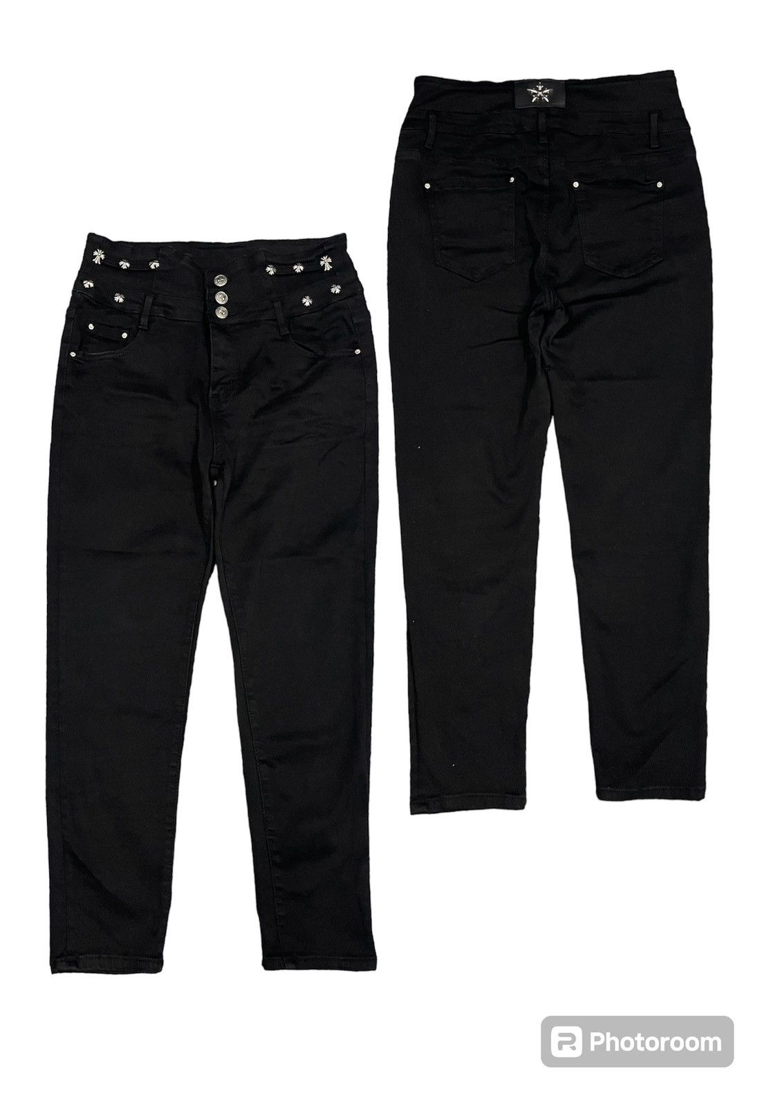 Japanese Brand CHROME HEARTS INSPIRED STRETCHABLE PANT UNBRAND Size US 28 / EU 44 - 1 Thumbnail