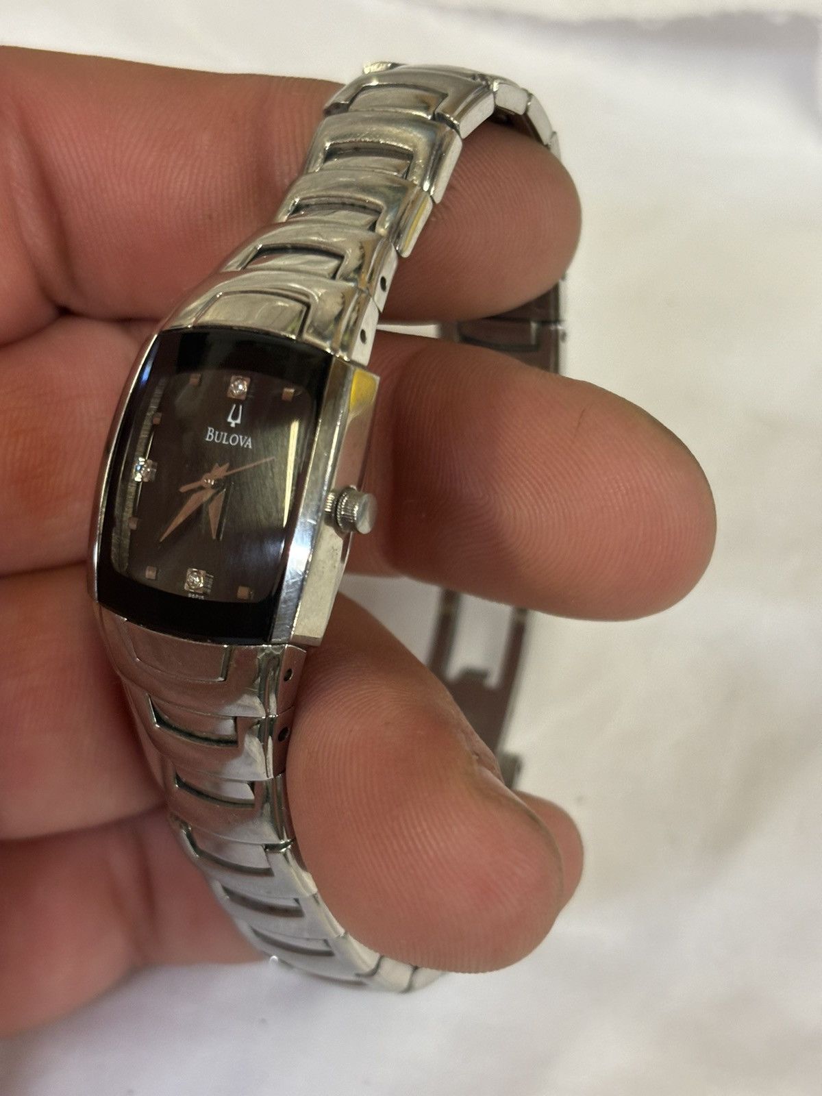 Bulova Bulova Diamond B2 Silver Tone Womens Watch! Size ONE SIZE - 5 Thumbnail