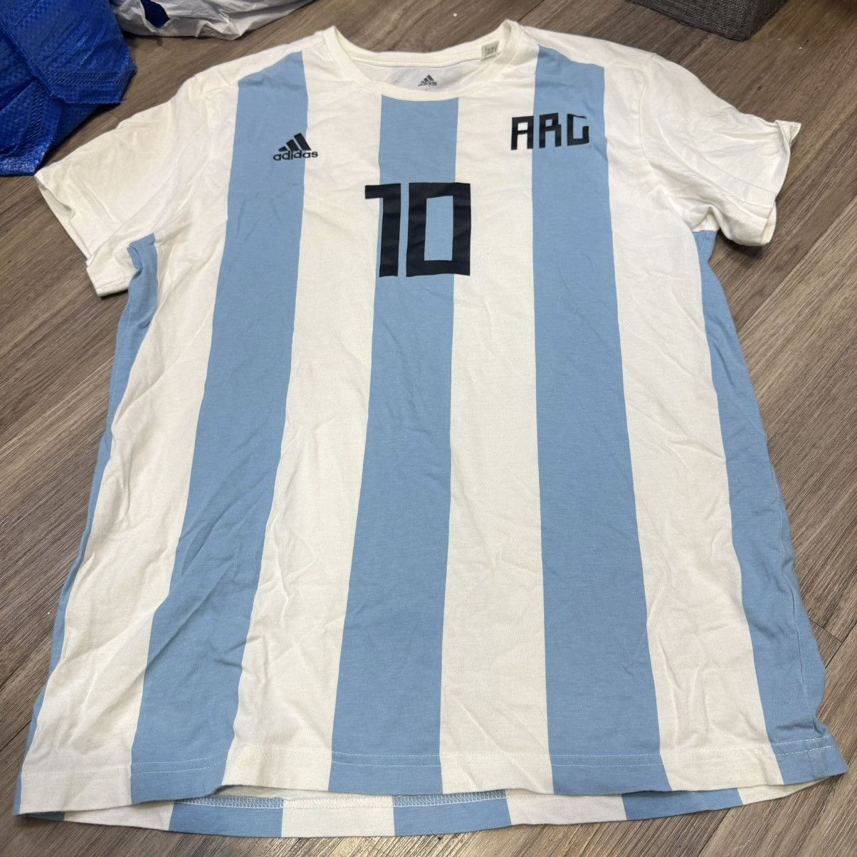 Adidas Argentina soccer tee #10 Messi Size US L / EU 52-54 / 3 - 1 Thumbnail