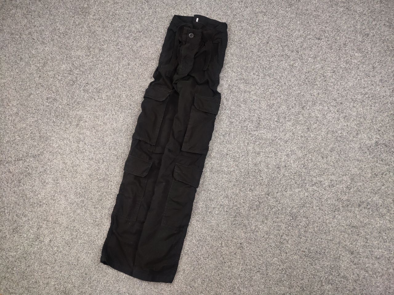 Japanese Brand Vintage Japanese Black Baggy Cargo Trouser Pants Y2K Style Size US 30 / EU 46 - 3 Thumbnail