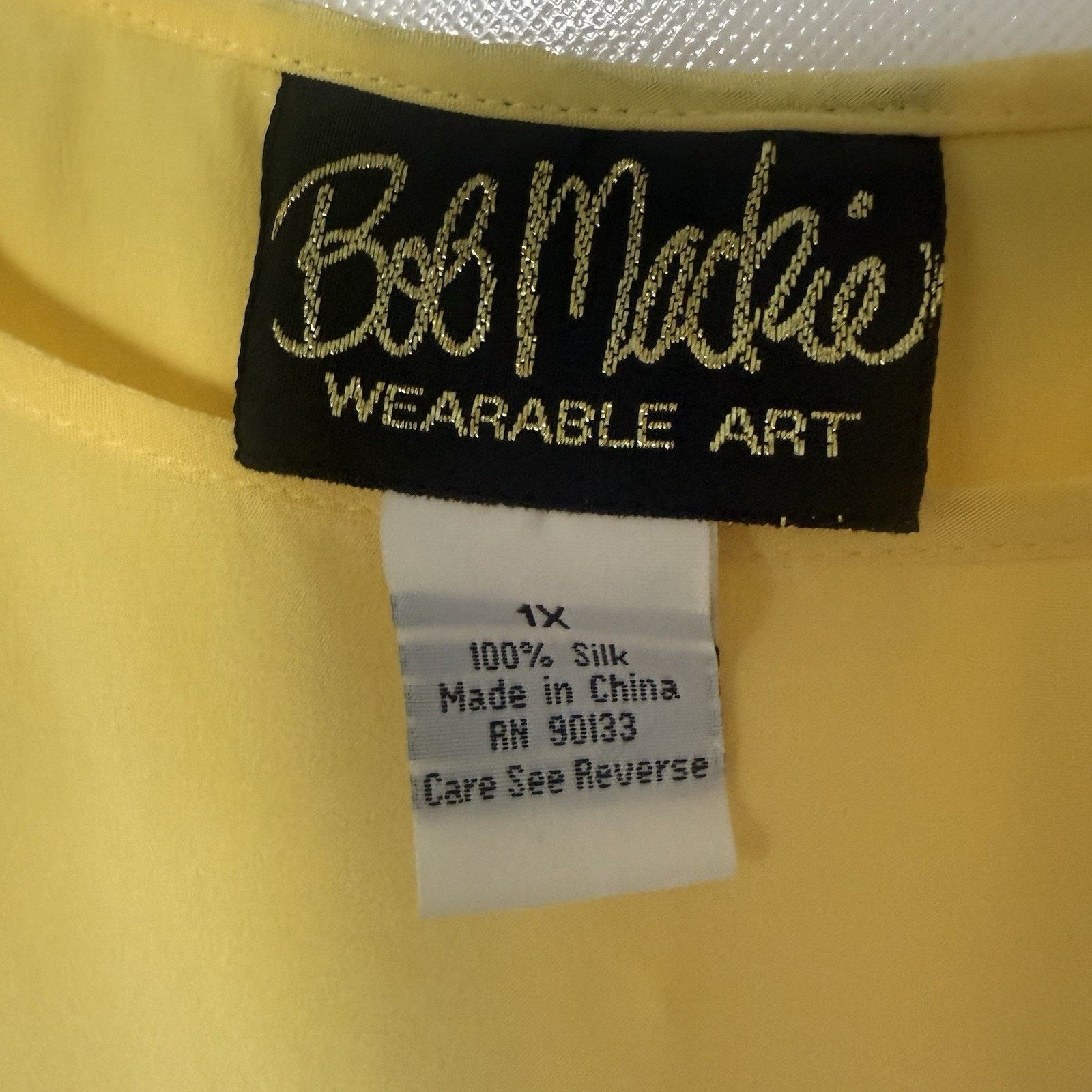 Bob Mackie Bob Mackie Womens 100% Silk Top Wearable Art Lightweight Size XXL / US 16-18 / IT 52-54 - 2 Thumbnail