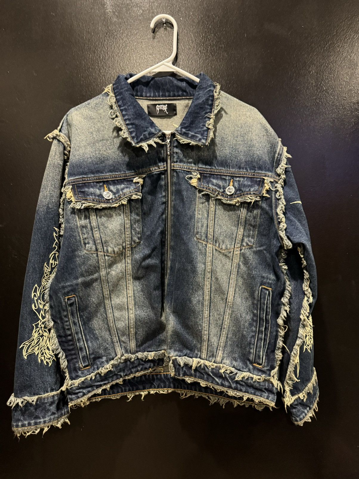 Revenge Revenge Tribal Embroidered Denim Jacket Size US M / EU 48-50 / 2 - 1 Thumbnail