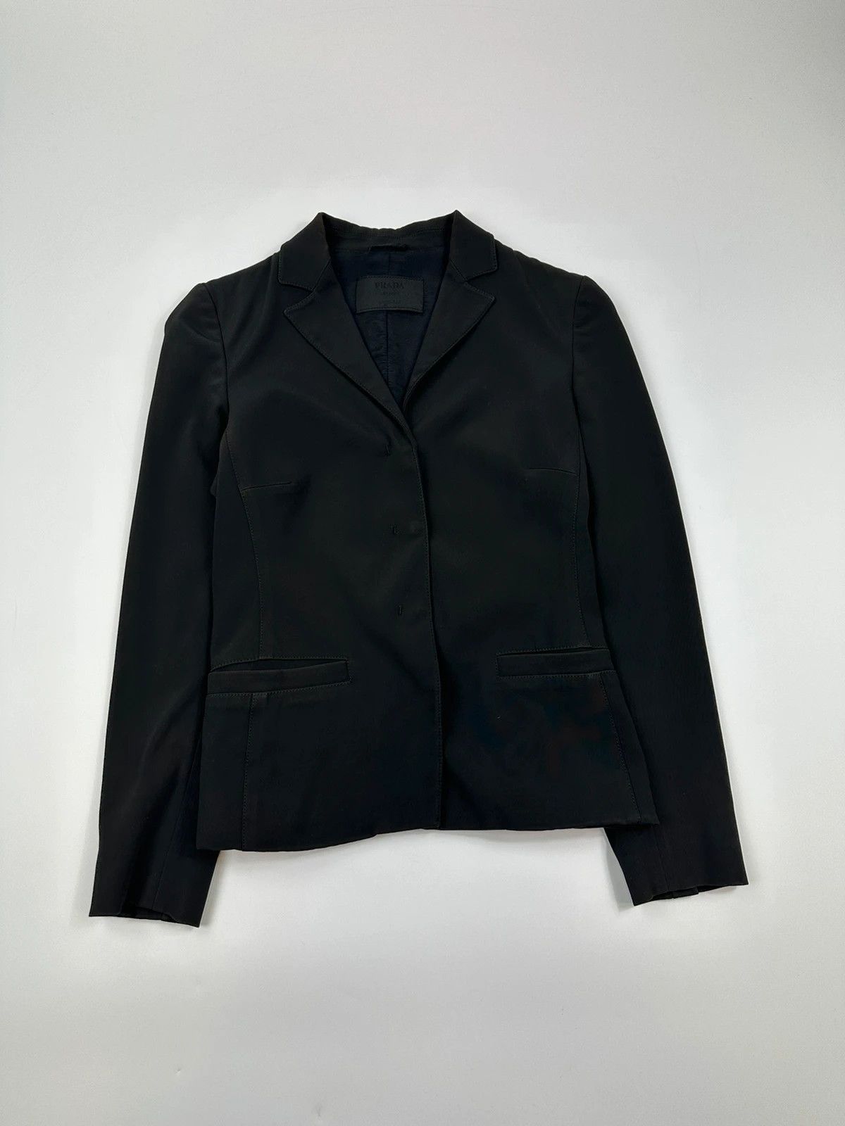 Prada Prada Milano SS1998 Black Blazer Jacket Size S / US 4 / IT 40 - 1 Thumbnail