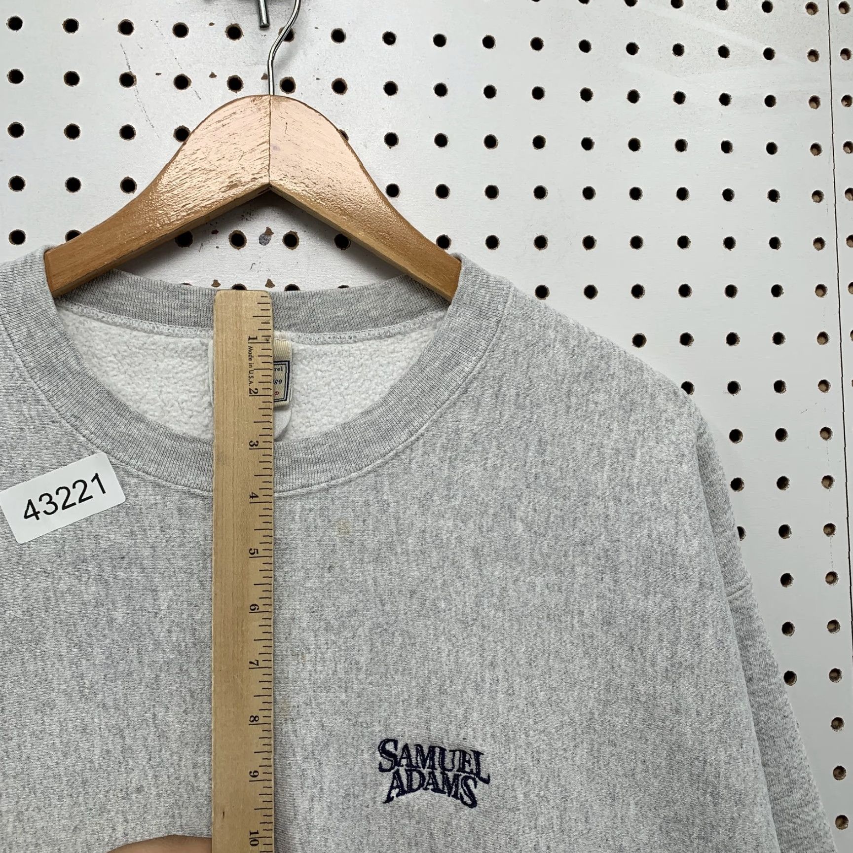 Lee Samuel Adams Crewneck Sweatshirt Mens 2XL Gray Pullover Embroidered Shirt Size US XXL / EU 58 / 5 - 6 Thumbnail