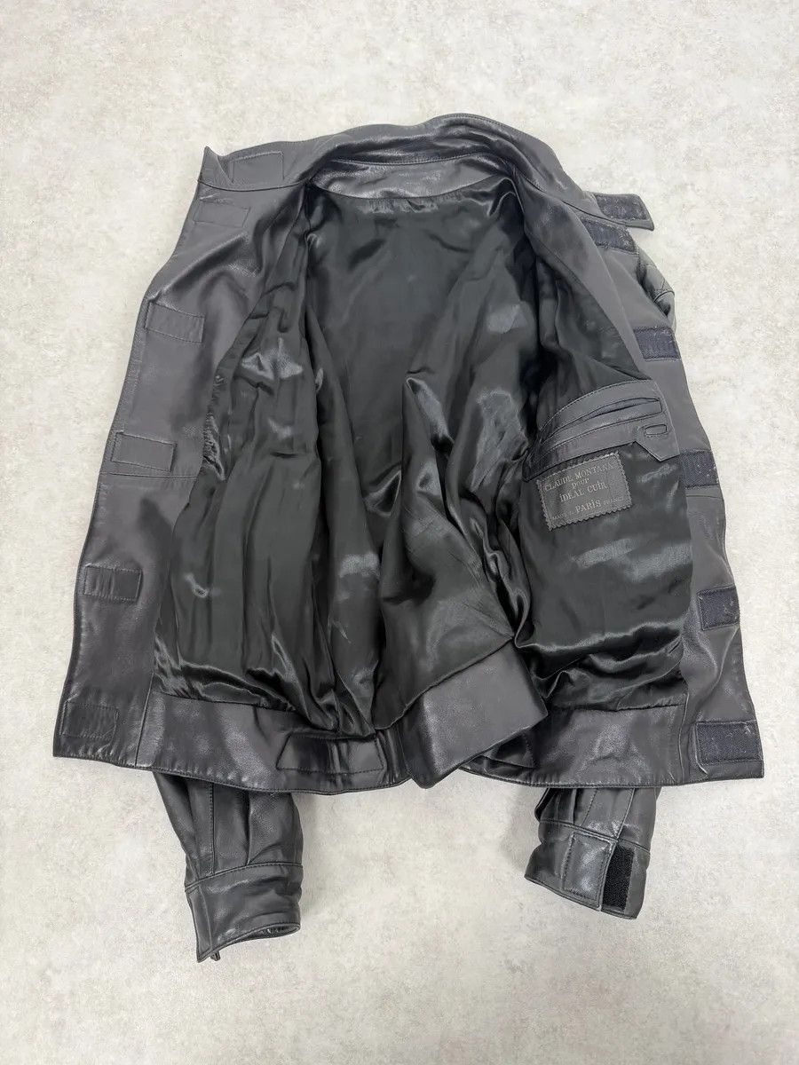Claude Montana 1990s Claude Montana Black Padded Biker Leather Jacket Size US M / EU 48-50 / 2 - 3 Thumbnail