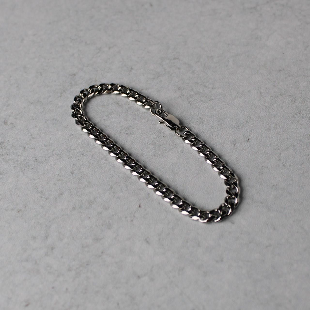 Jewelry Silver 5mm Cuban Link Bracelet 7 / 8 Inch Size ONE SIZE - 1 Thumbnail